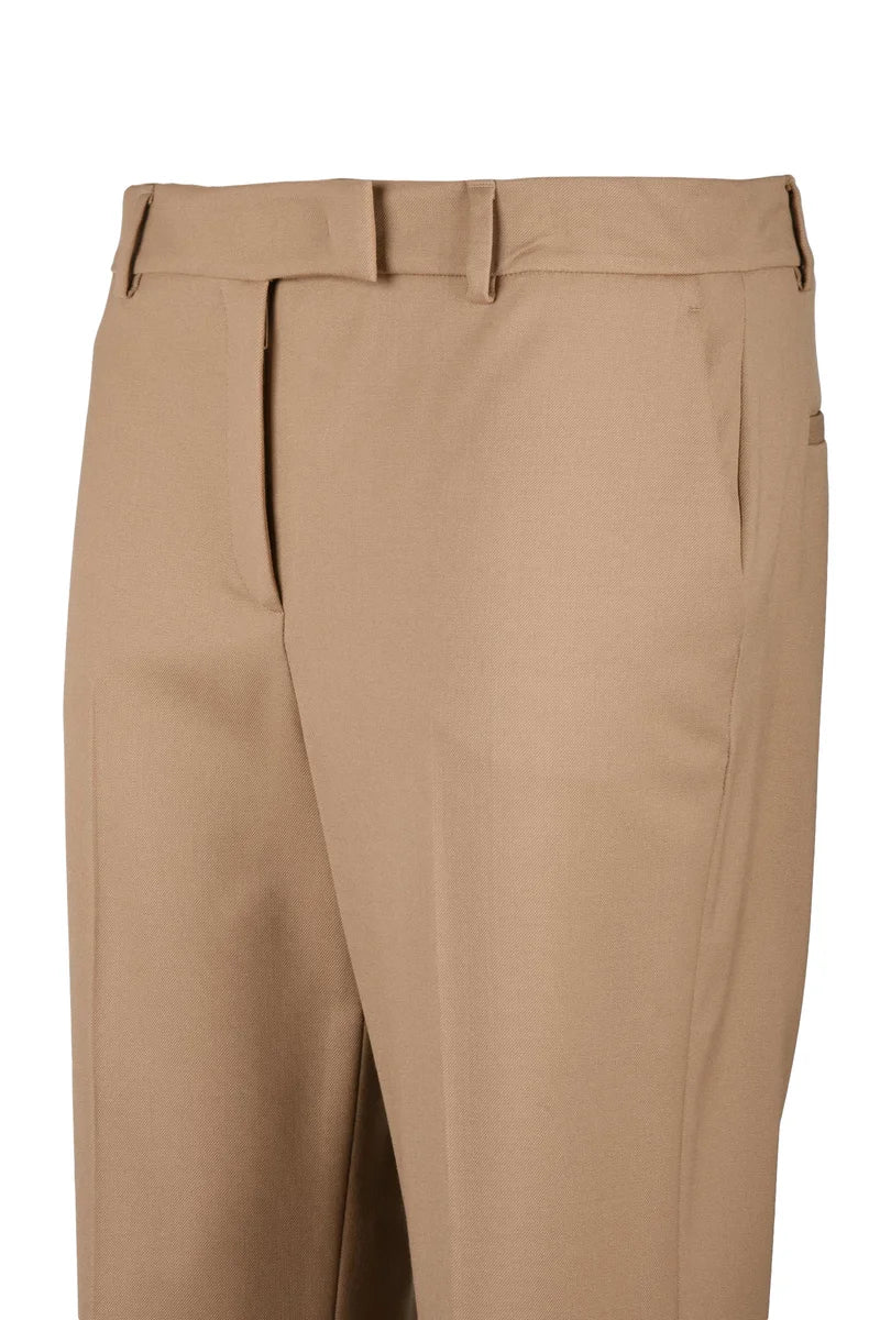 Straight Leg Pants Virgin Wool - Beige