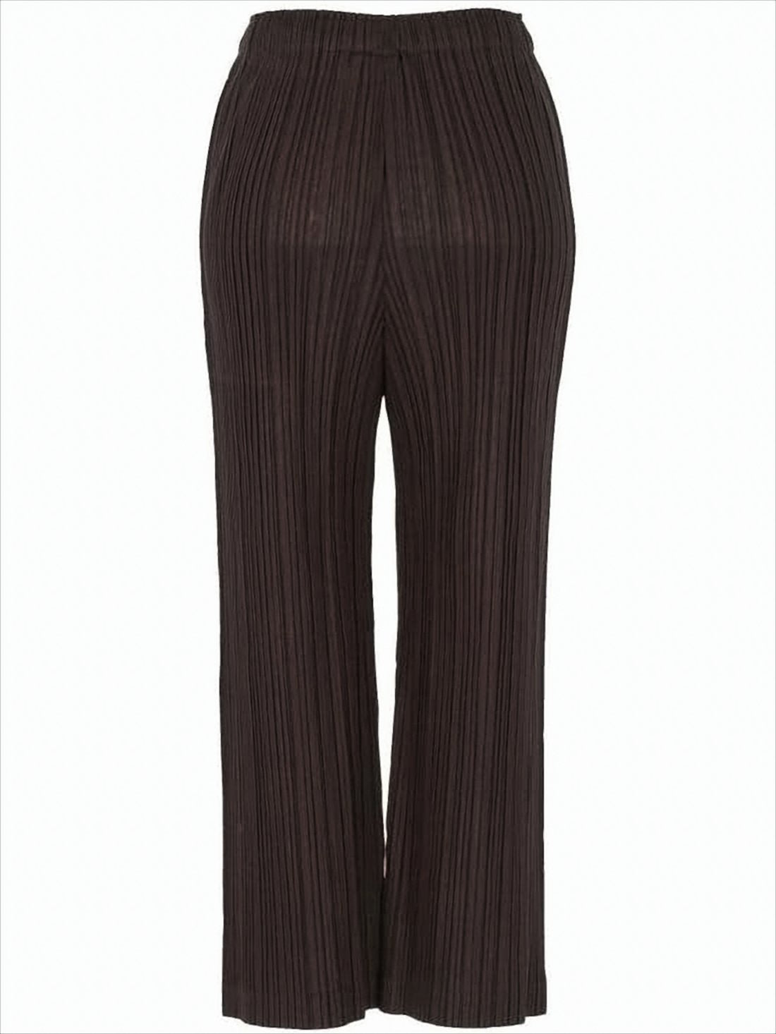 Pleated Relaxed Fit Cropped Pants