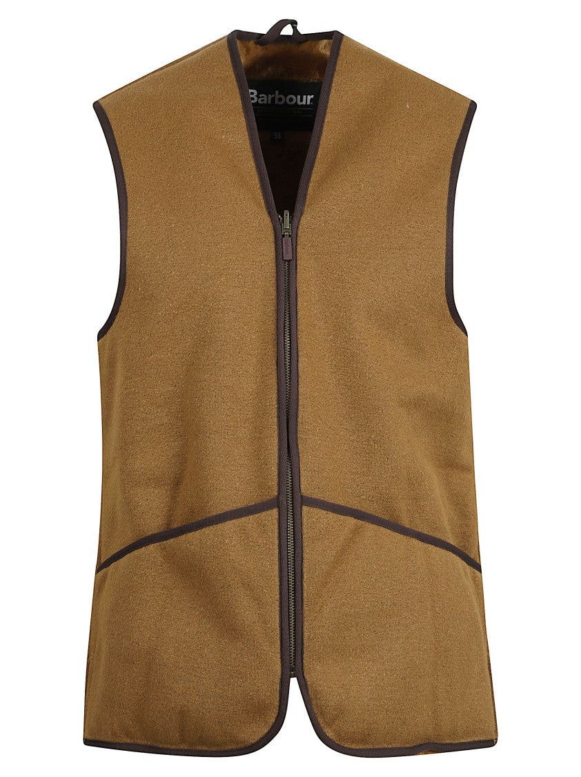 Cognac Brown Faux Fur Interior Barbour Vest