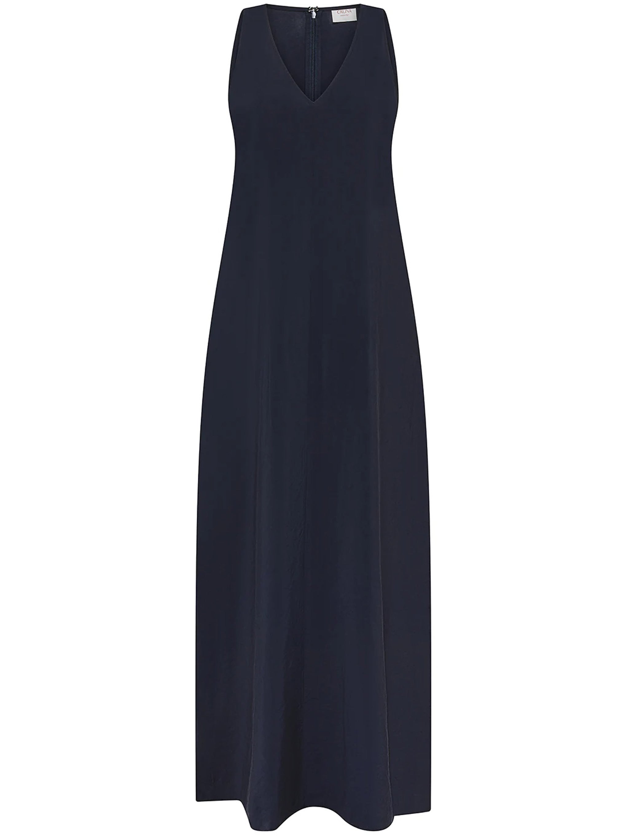 Sleeveless Midi V-Neck Flared Silhouette Dress