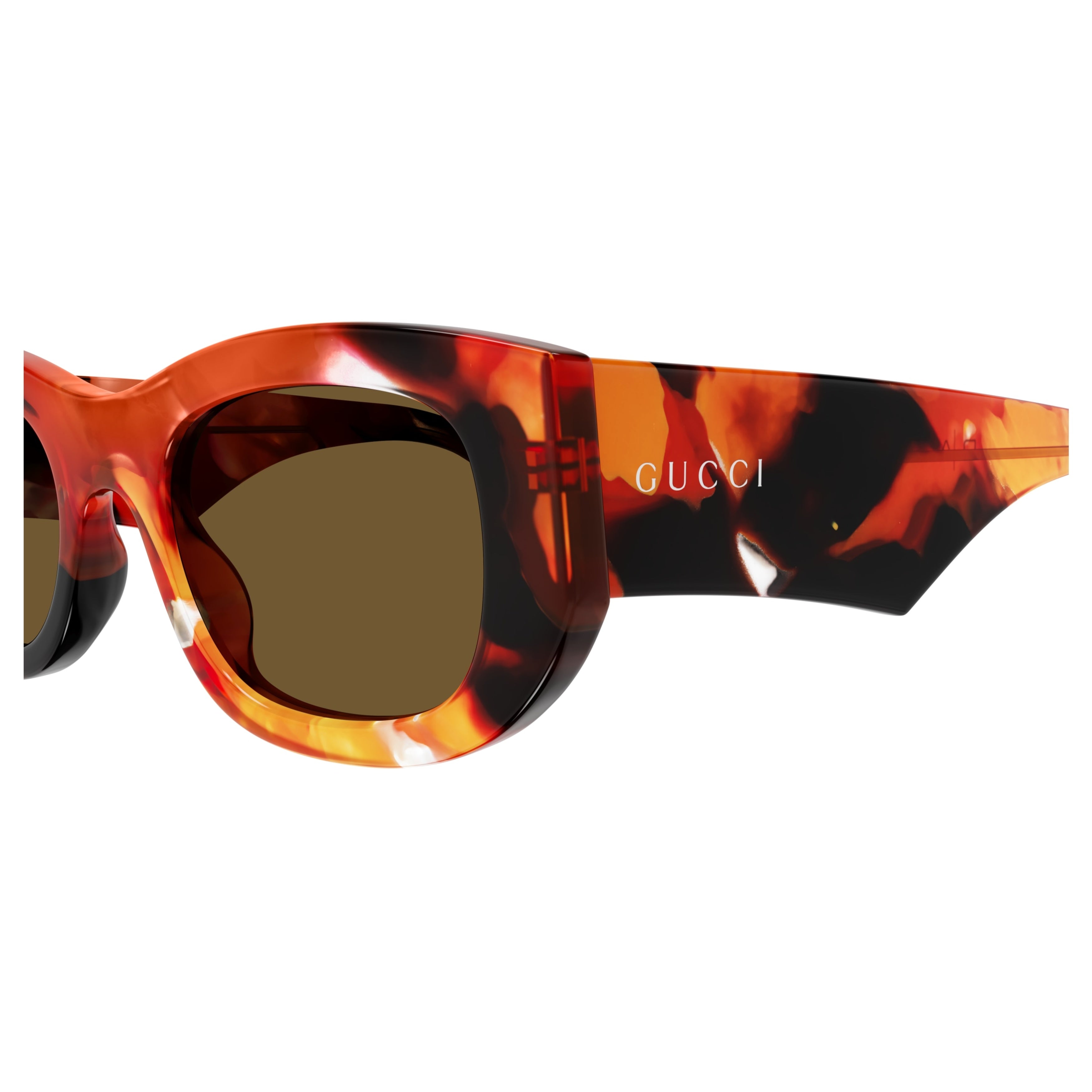 Gg1627s Bold Angular Tortoiseshell Frame Sunglasses