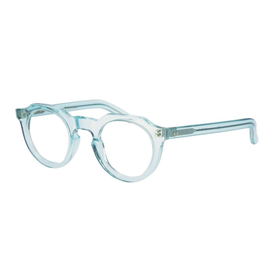Storiko 46-25 145 Translucent Light Blue Rounded Eyeglasses