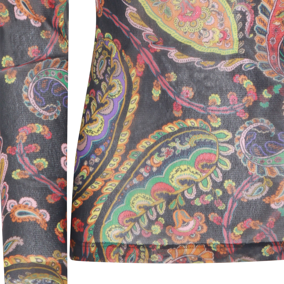 Multicolor Printed Long-Sleeve Top
