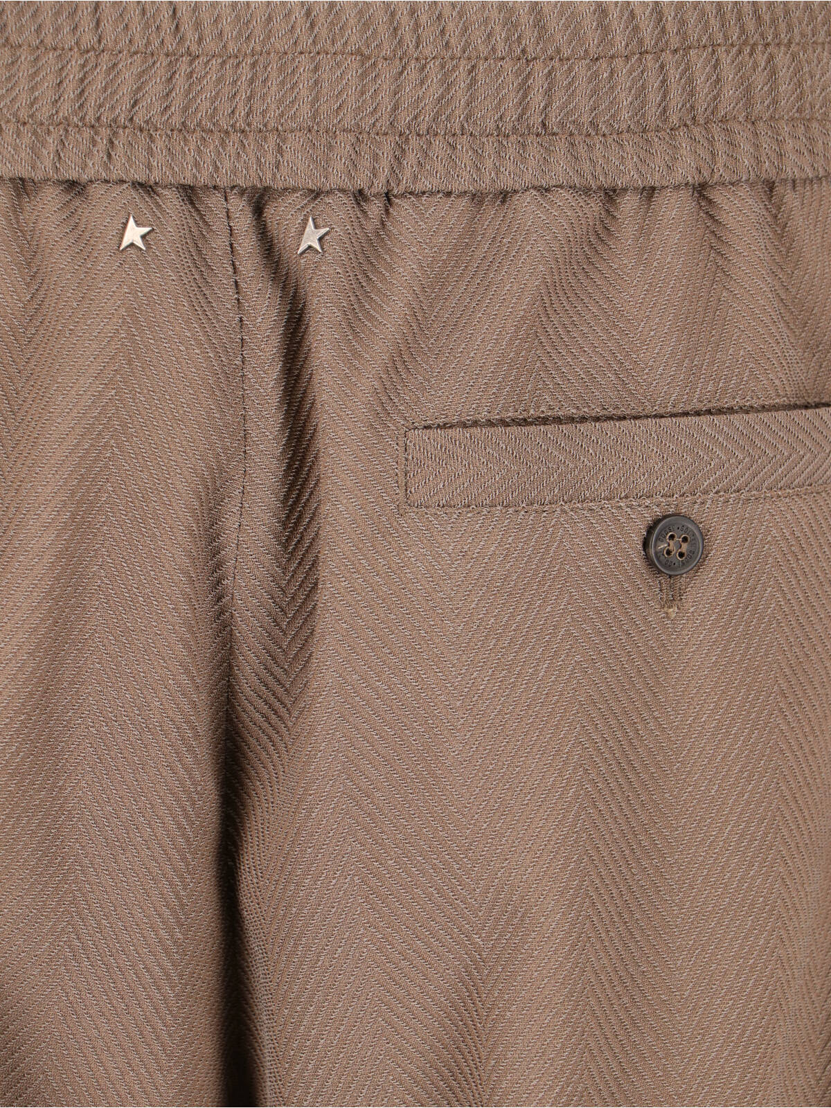 Taupe Wide-Leg Virgin Wool Sport Trousers