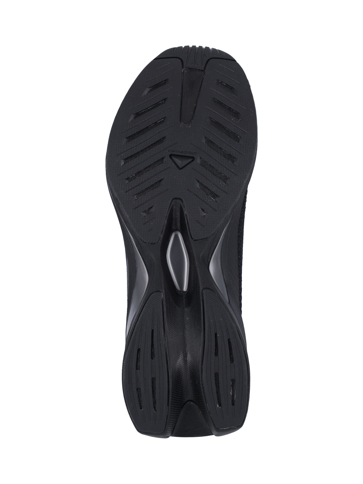Rounded Toe Sneakers With Textured Rubber Sole And Logo Details