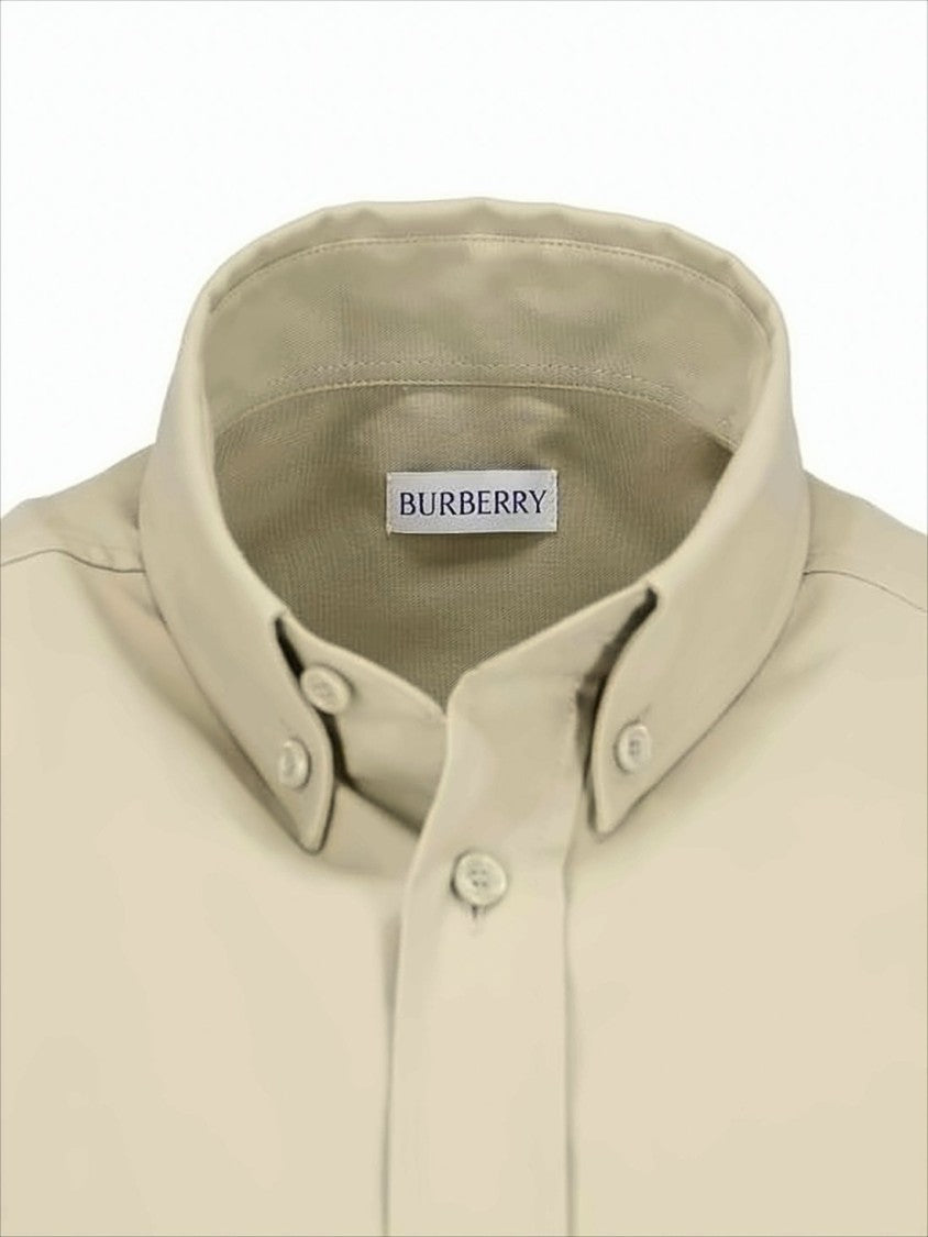 Classic Short-Sleeved Cotton Shirt With Button-Down Collar