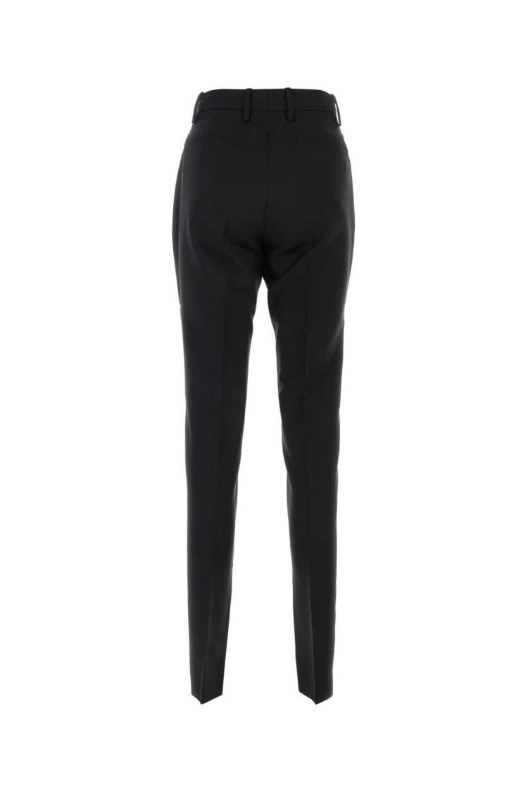 Slim-Fit Mohair Blend Pants With Clamp Detail