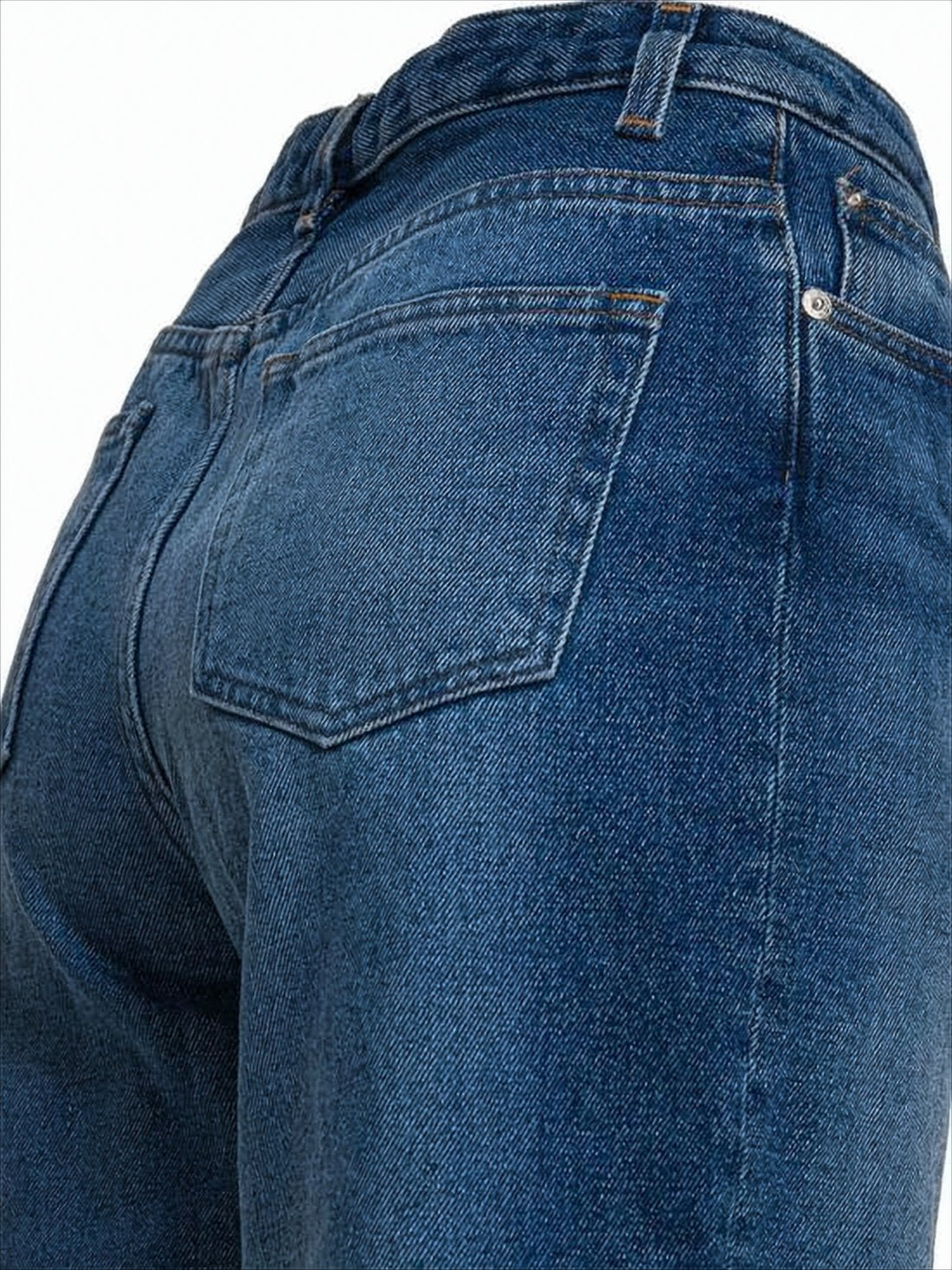 Classic Mid-Rise Straight-Leg Denim Pants