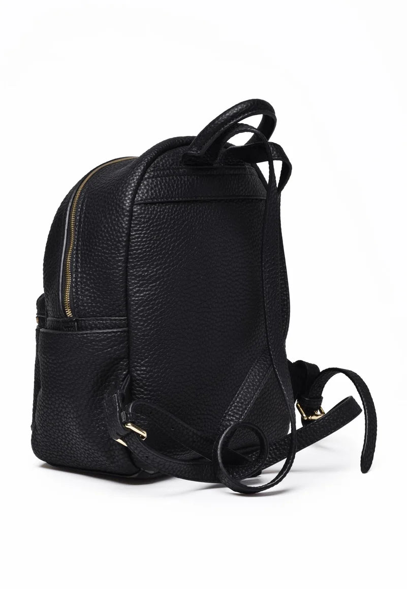 Black Polyurethane Backpack