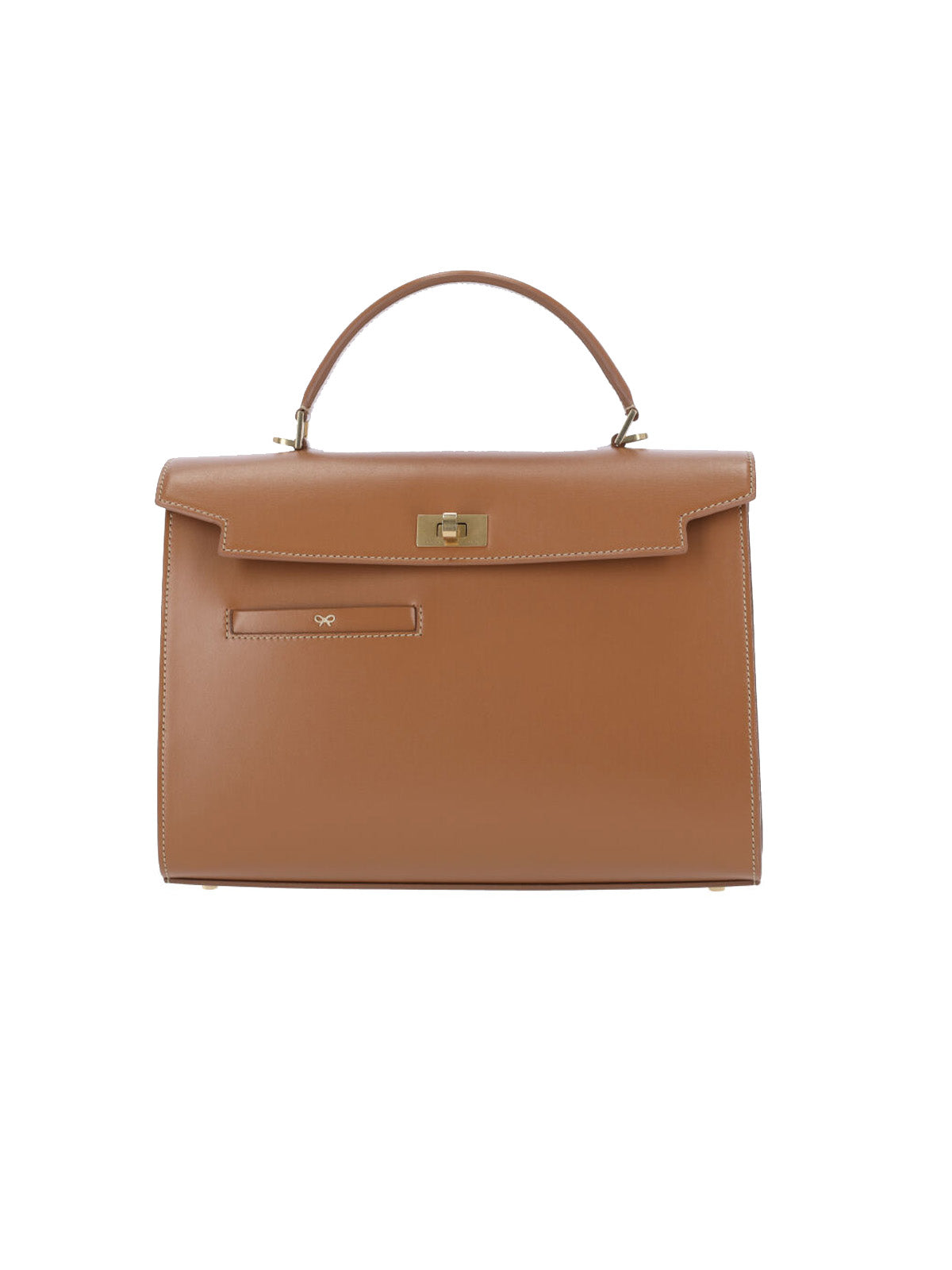 "Mortimer" Handbag, In Brown Calfskin