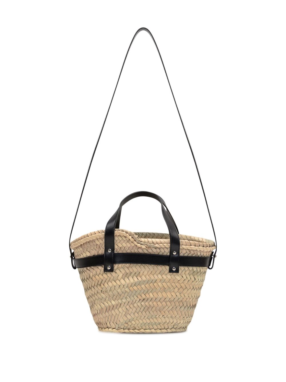 Woven Basket-Style Bag with Carabiner Fastening