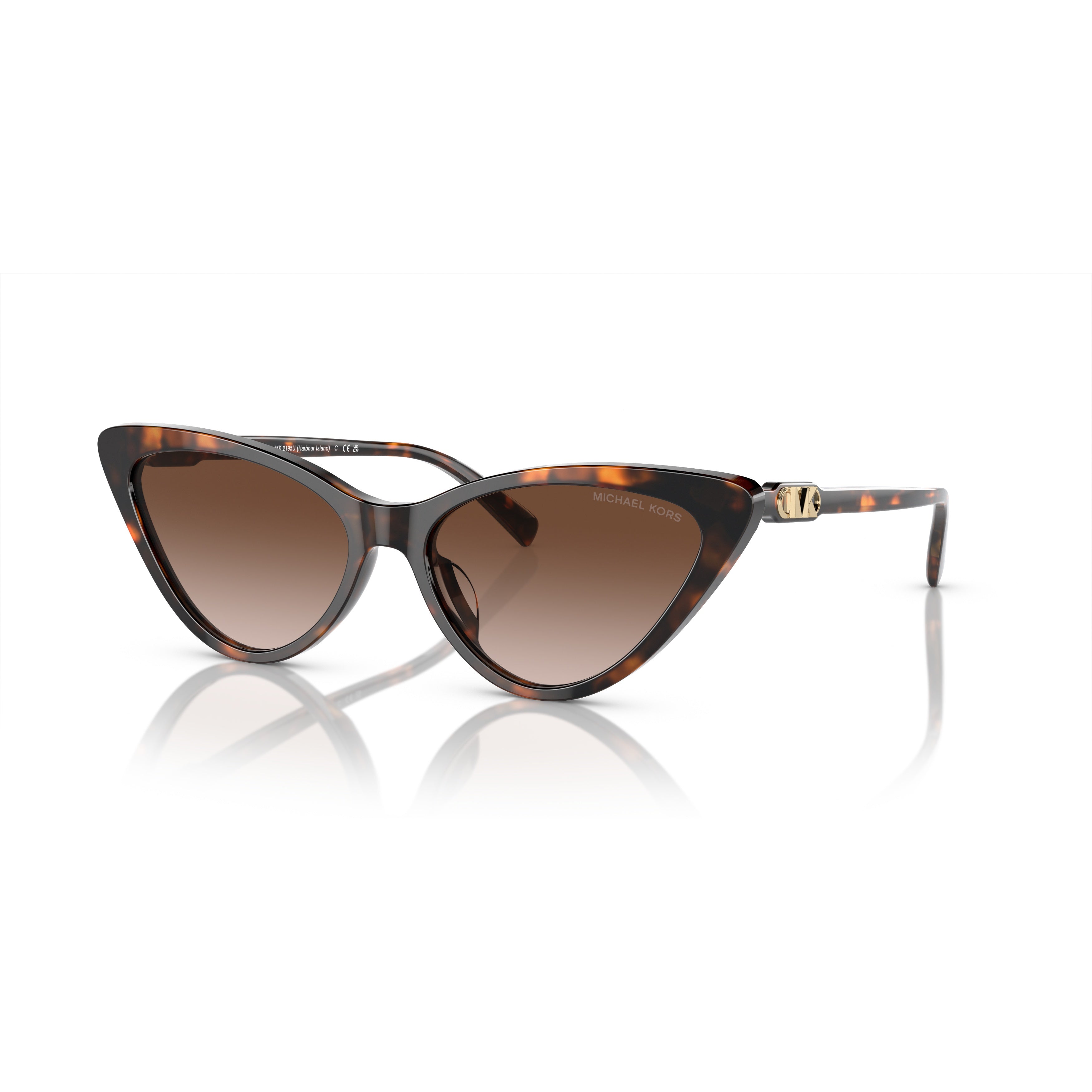 0mk2195u Cat-Eye Sunglasses with Tortoiseshell Frame and Gold Accents