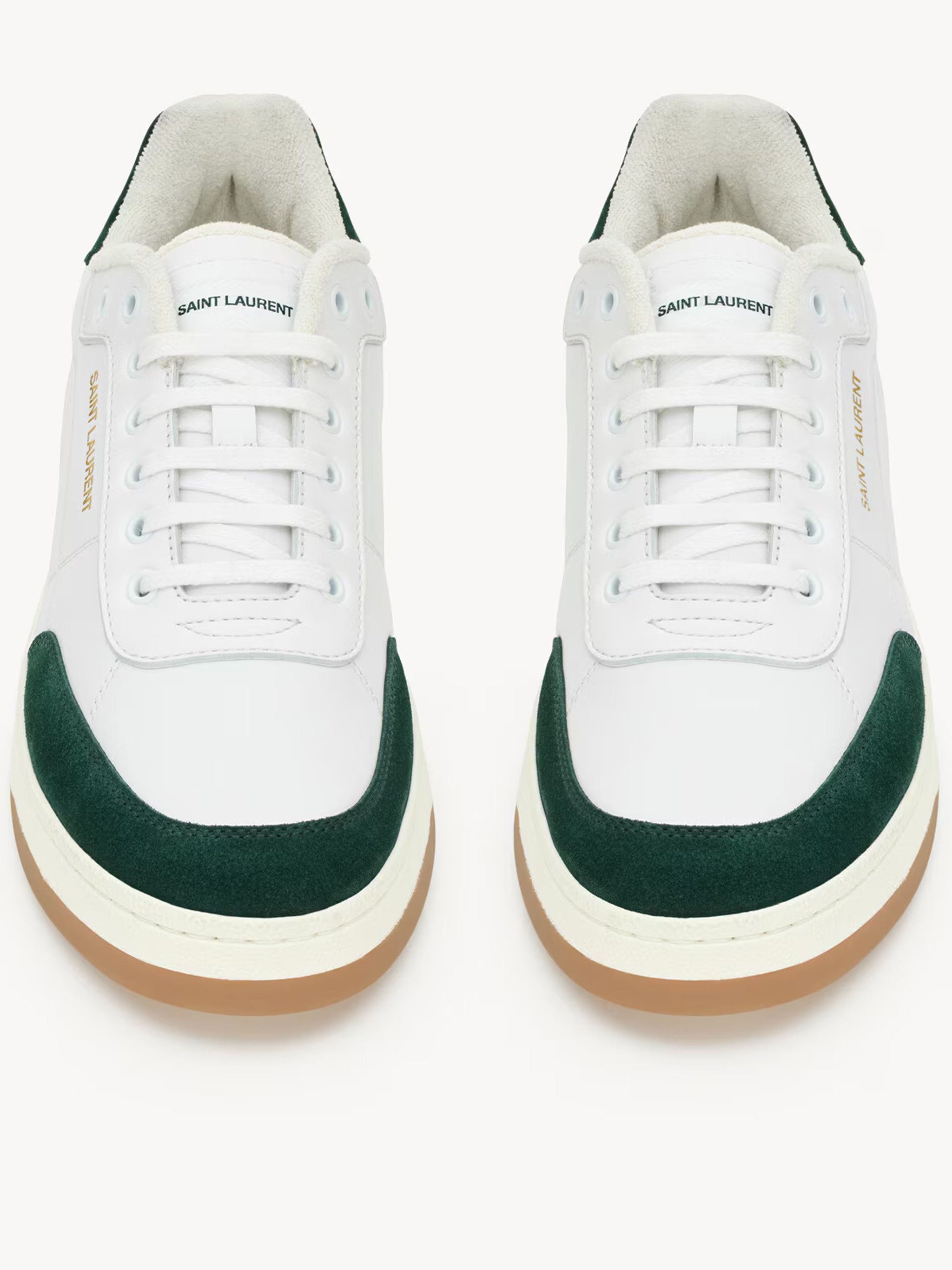 White Sl/61 Dark Green Sneakers