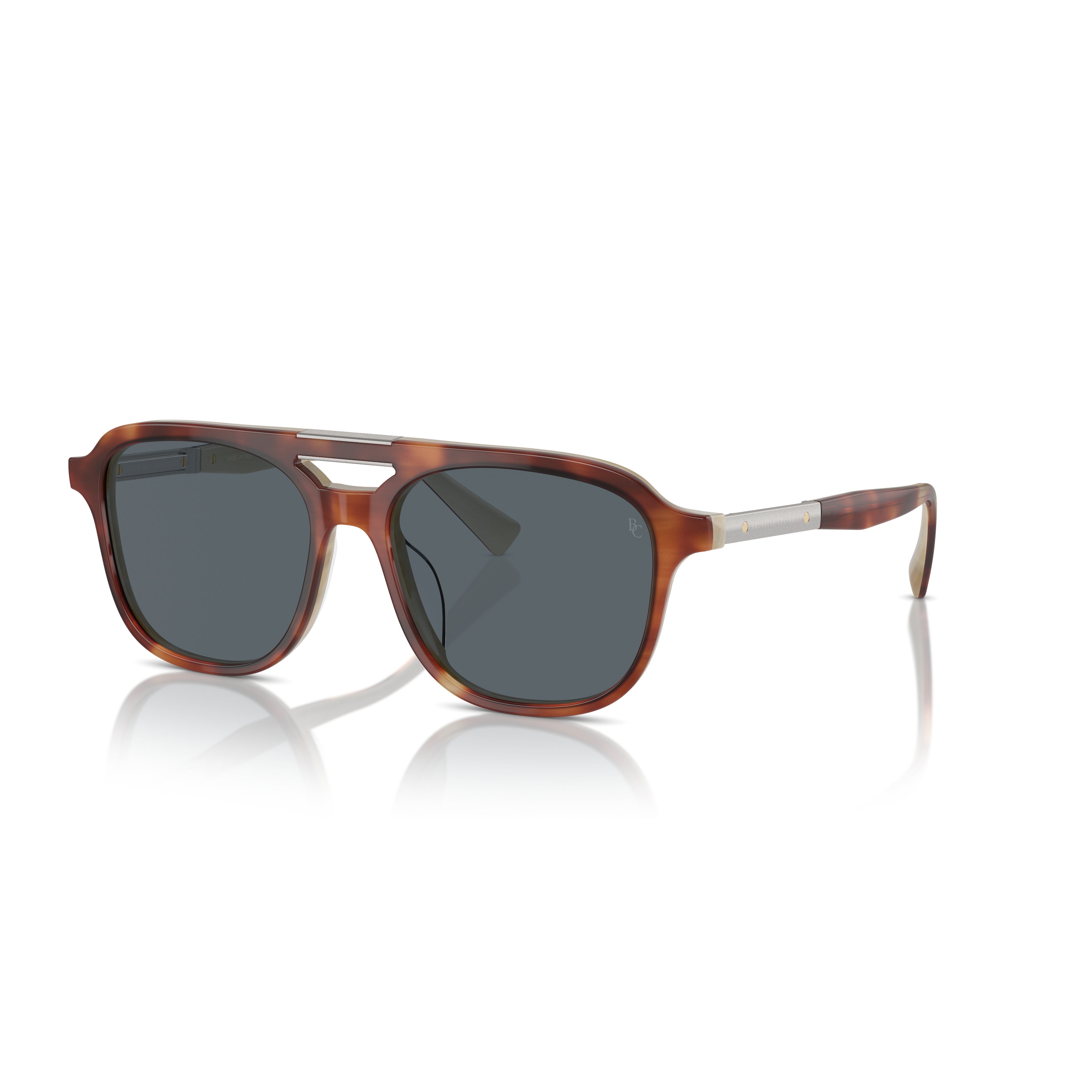 0bc4001s Tortoiseshell Acetate Sunglasses with Distinctive Cut-Out Bridge