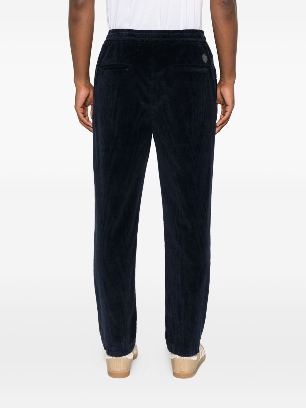 Carrot Fit Trousers In Cotton-Cashmere Blend