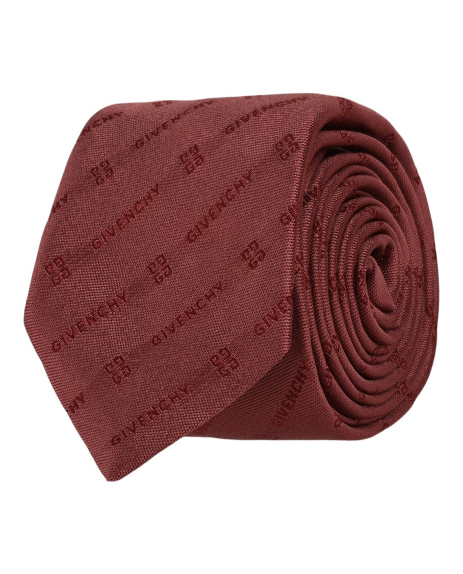 Diagonal Logo Silk Tie