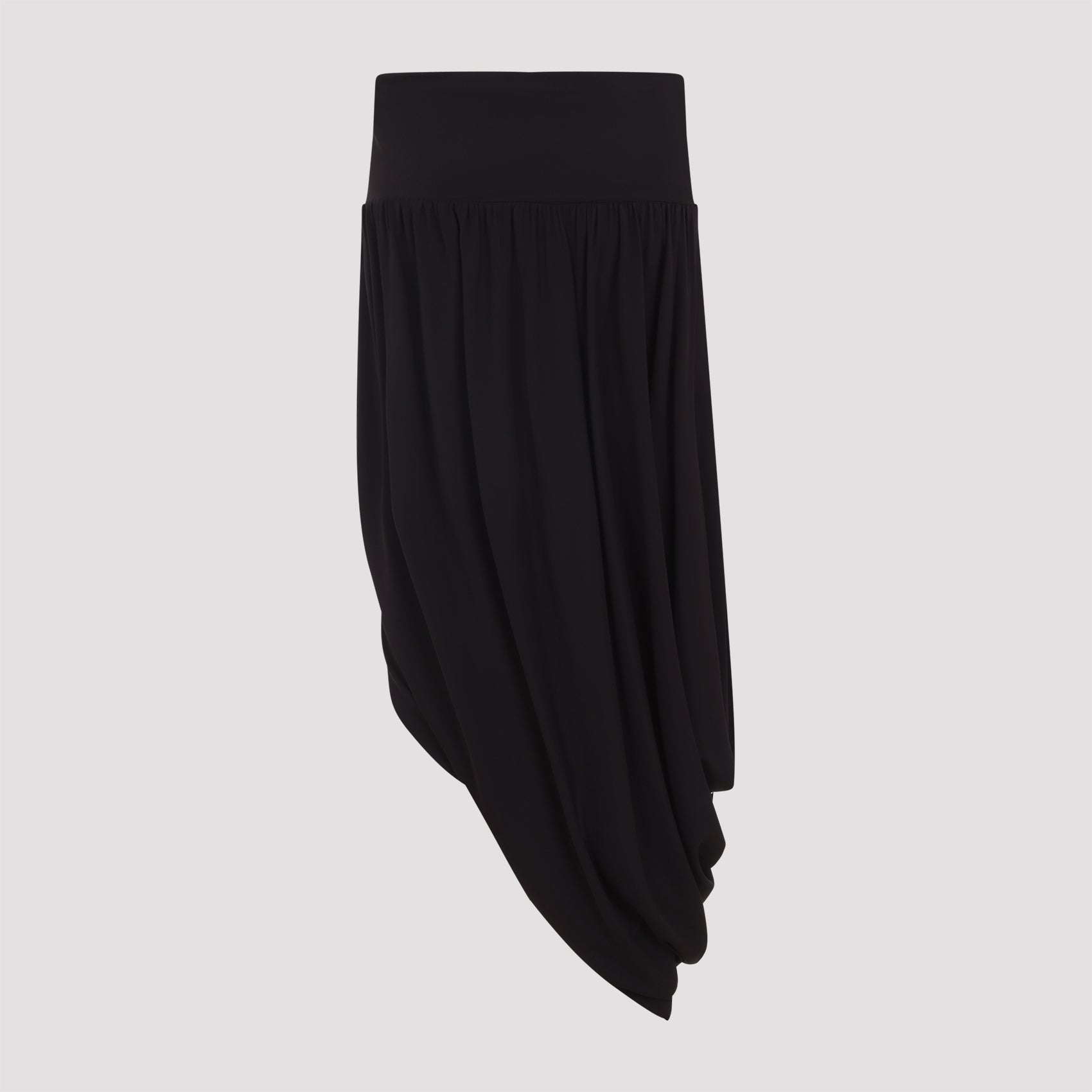 Draped Midi Skirt in Soft Viscose Blend