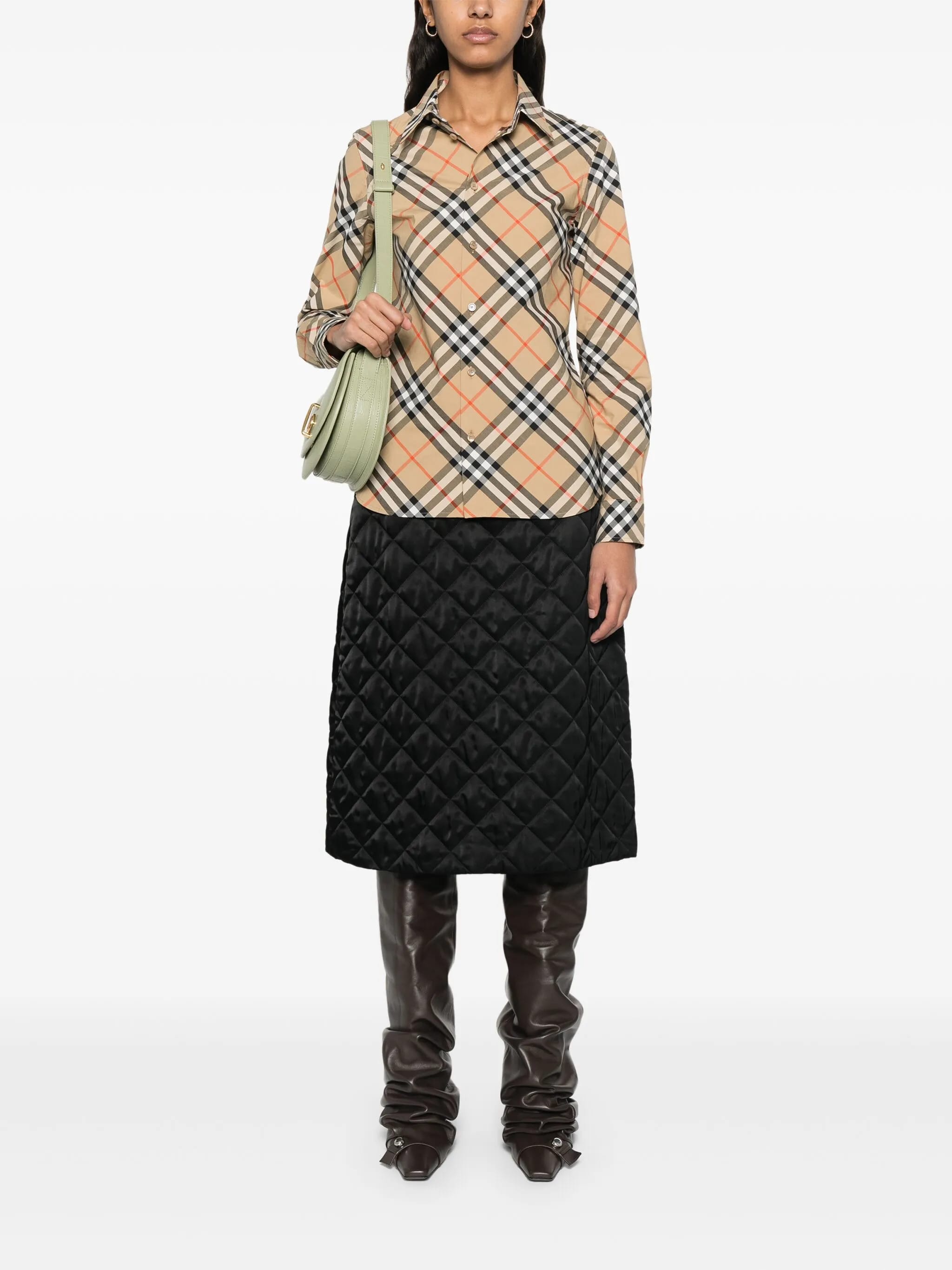 Beige Vintage Check Organic Cotton Shirt