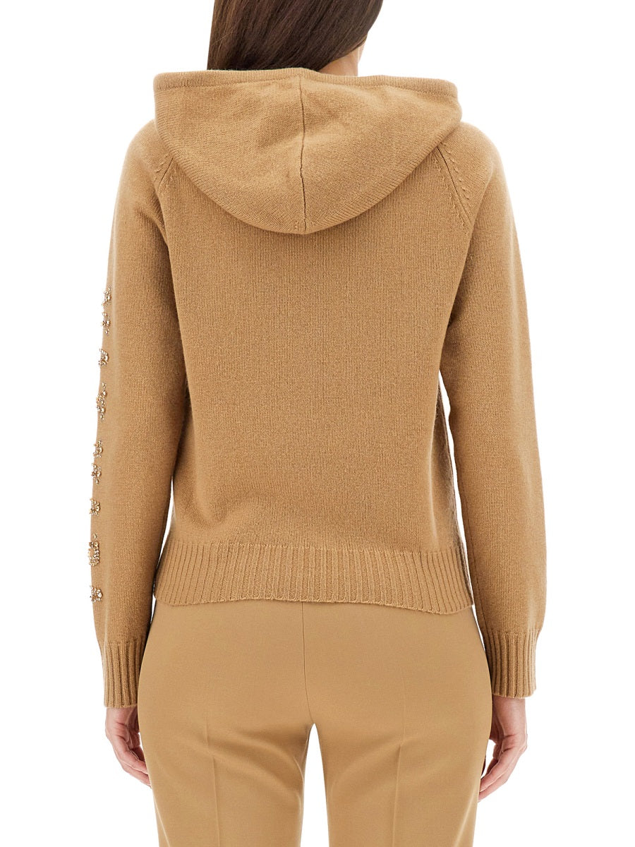 Hooded Sweatshirt with Logo Detail