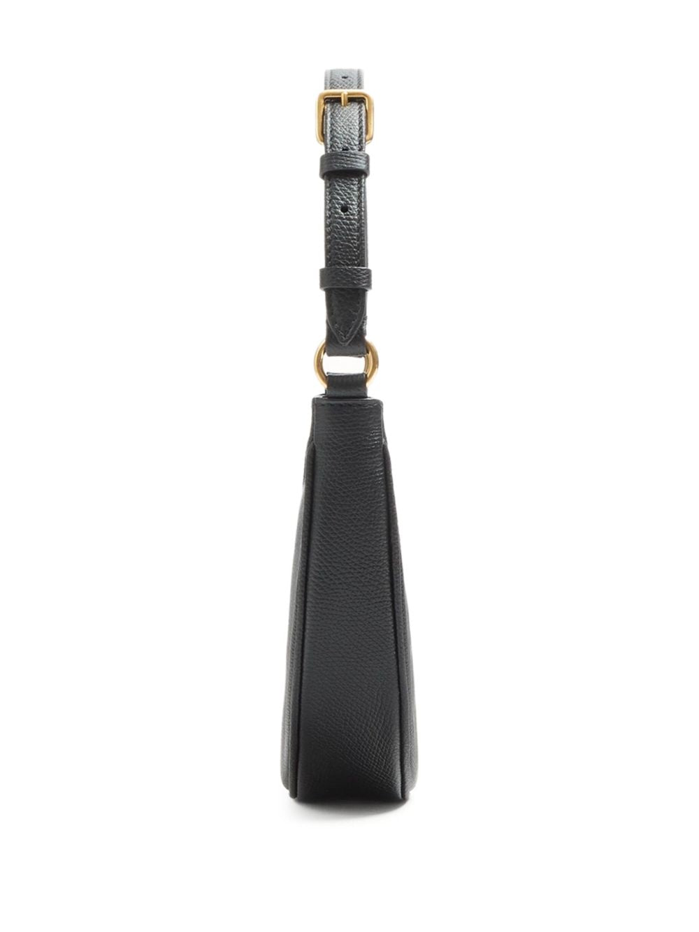 Crescent-Shaped Handbag In Textured Leather
