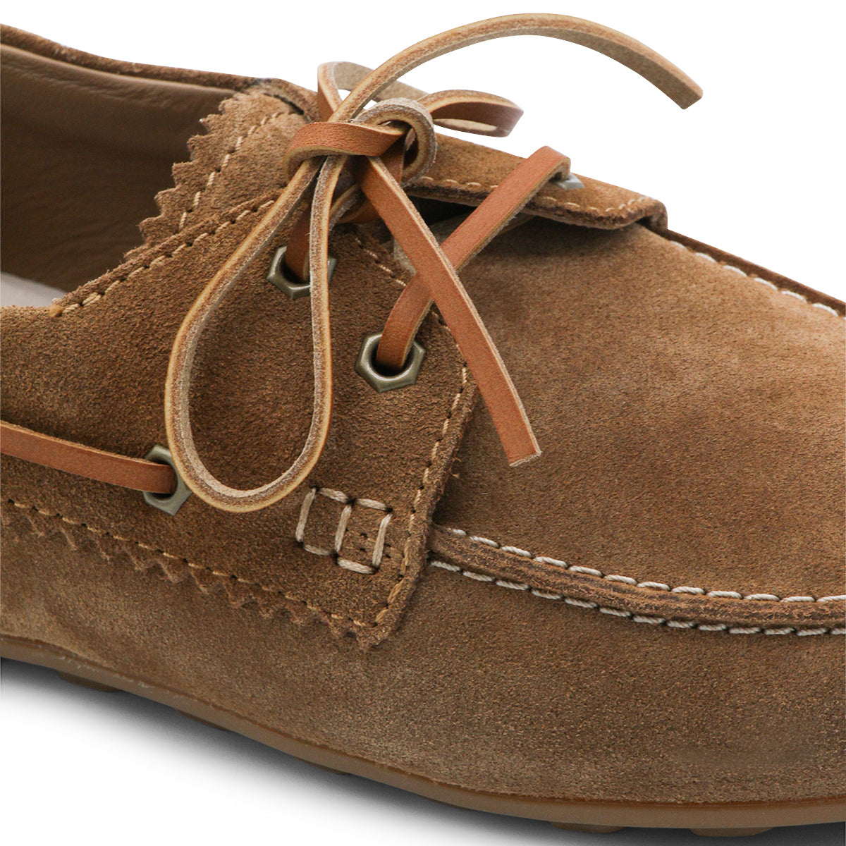 Brown Flats with Rounded Toe