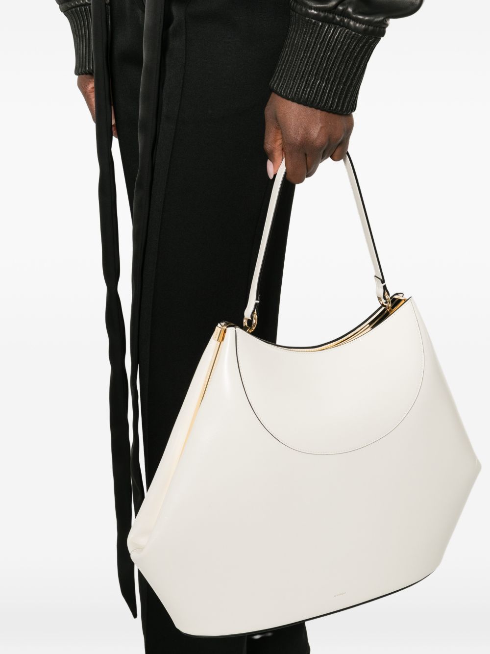Sleek Silk and Nylon Handbag