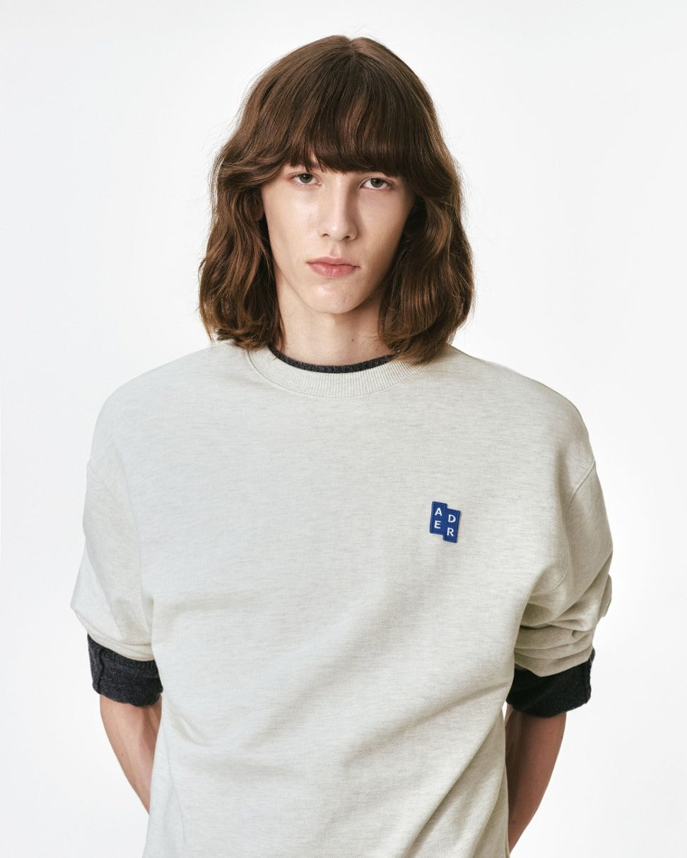 Semi-Oversized Cotton Sweatshirt With Tetris Logo Patch