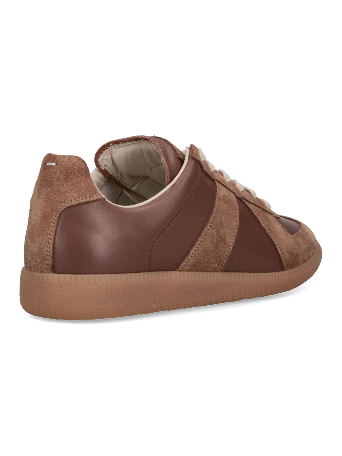 Brown Suede Panel Low-Top Sneakers