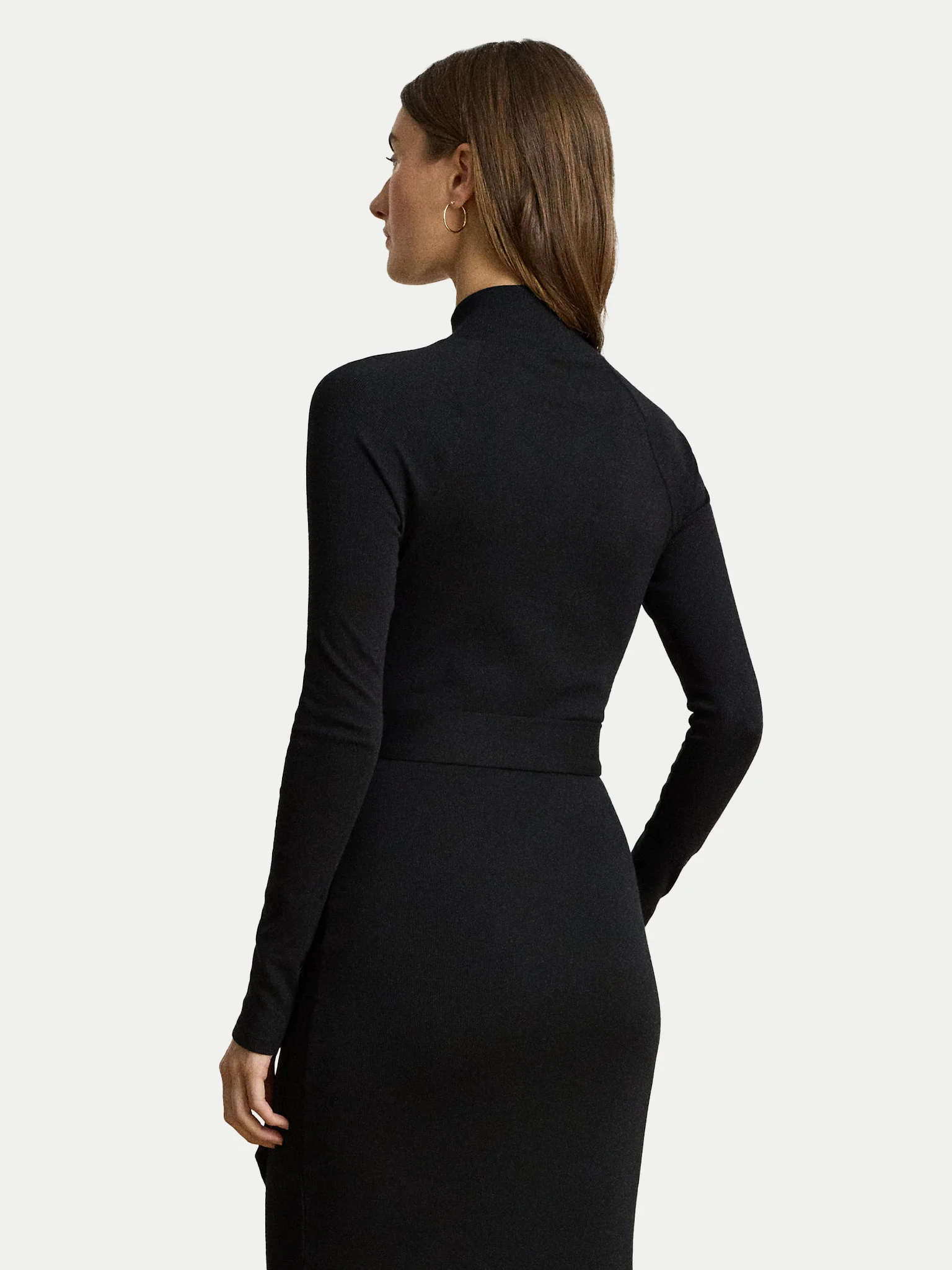 Fitted Black Long Sleeve Dress