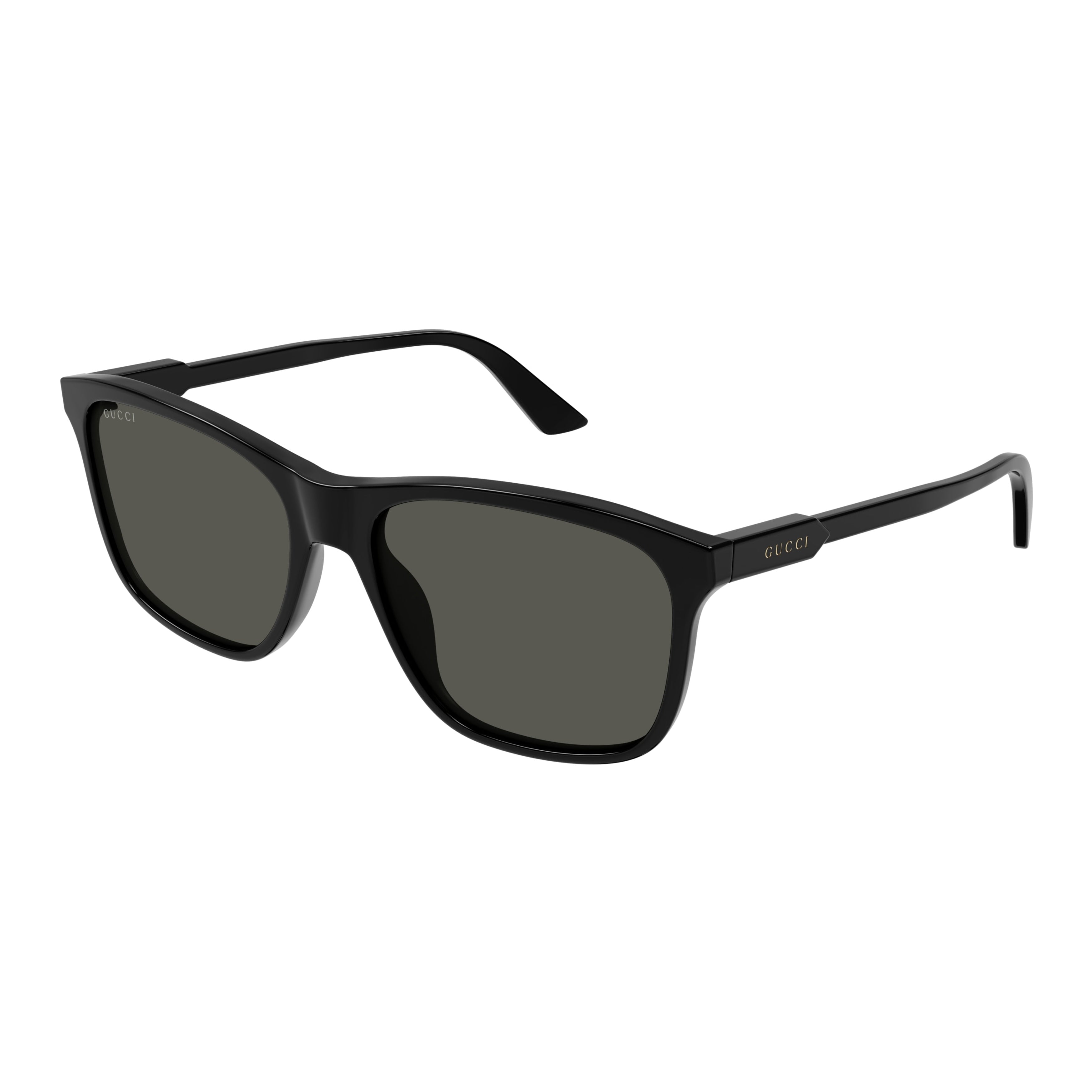 Gg1819s Glossy Black Rectangular Sunglasses