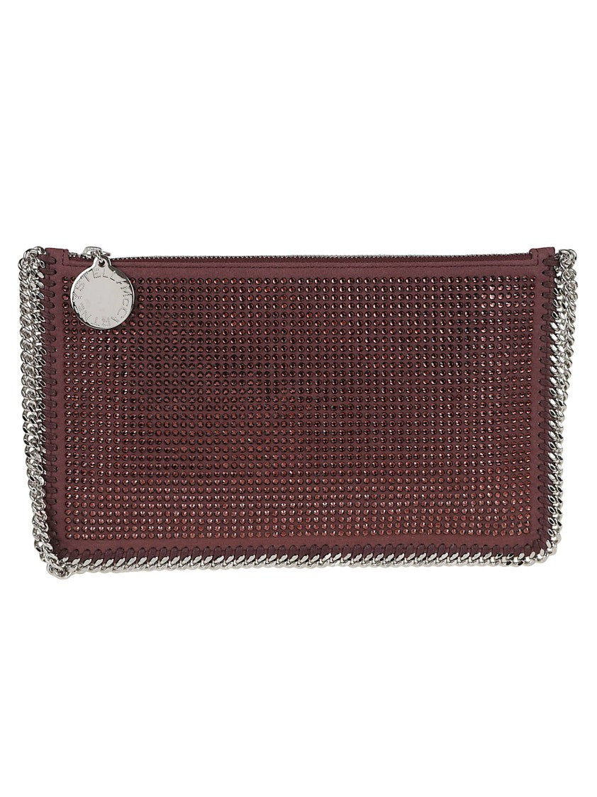 Textured Burgundy Clutch Bag