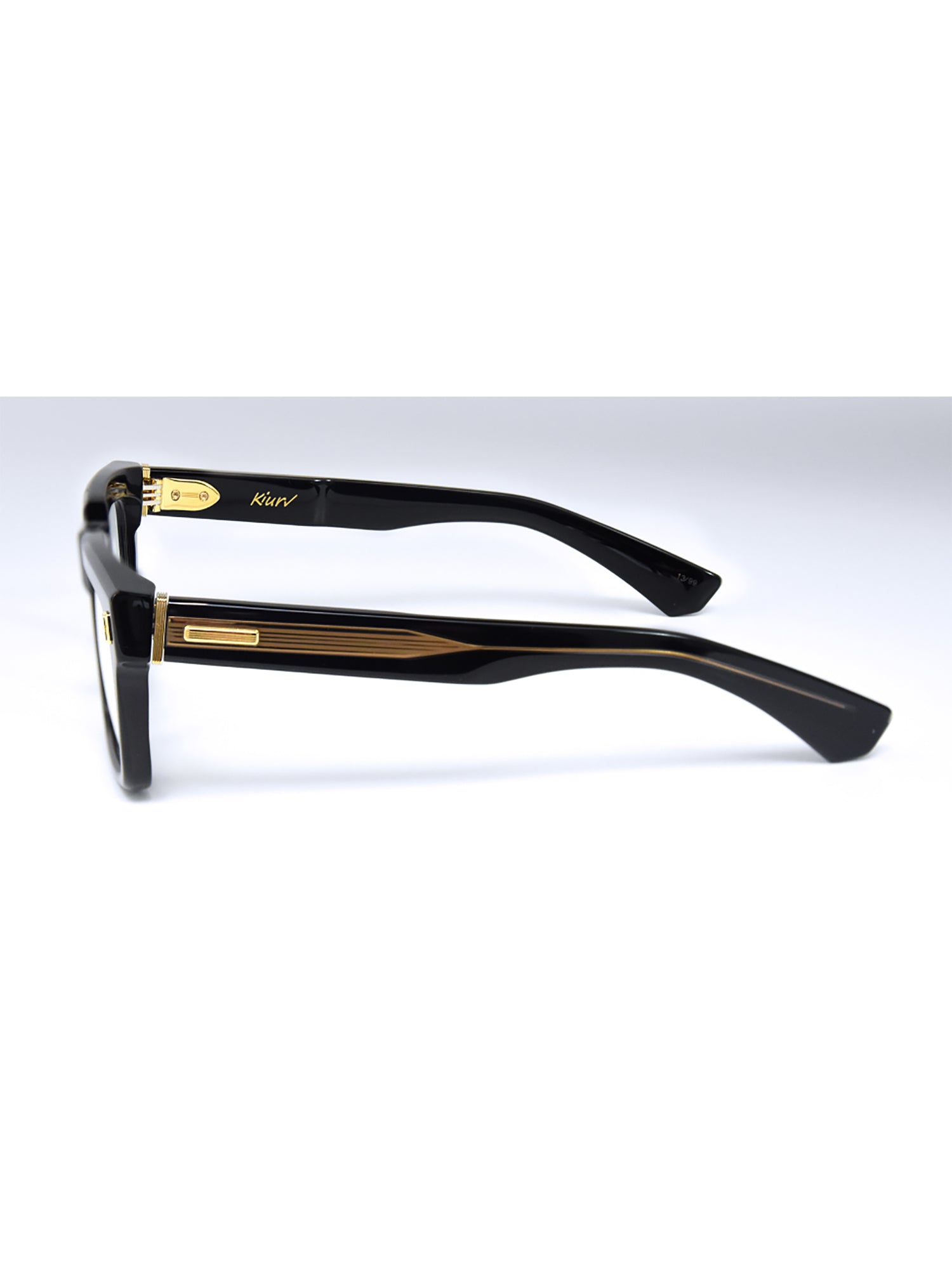 Bold Rectangular Optical Frames with Gold Accents