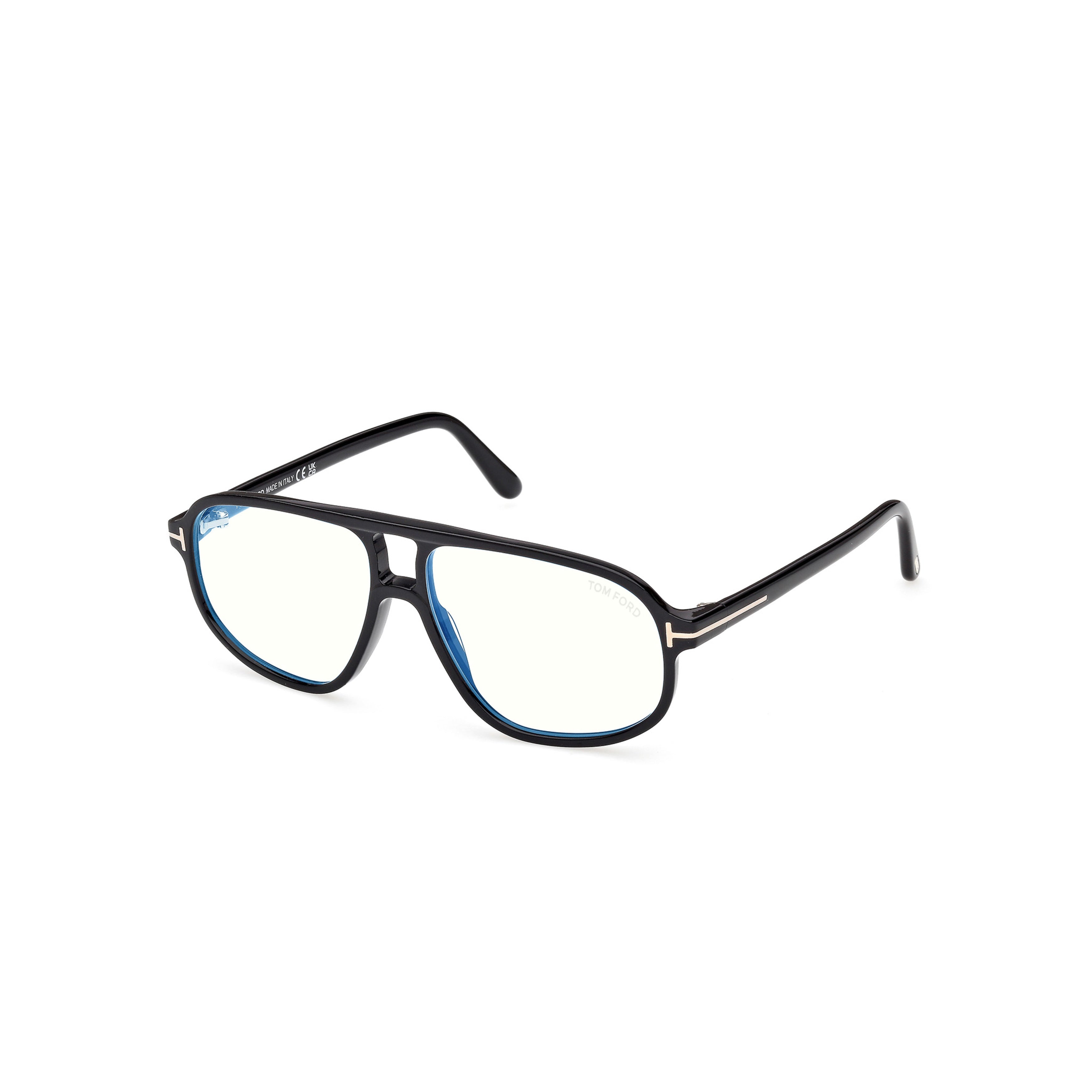 Ft6082-B Rectangular Black Acetate Eyeglasses
