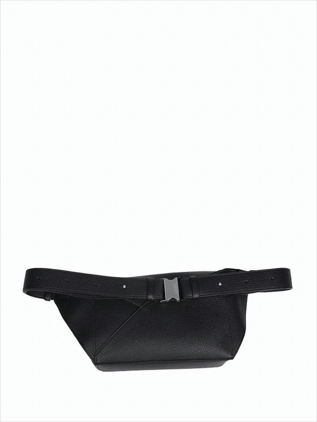 Structured Calf Leather Belt Bag
