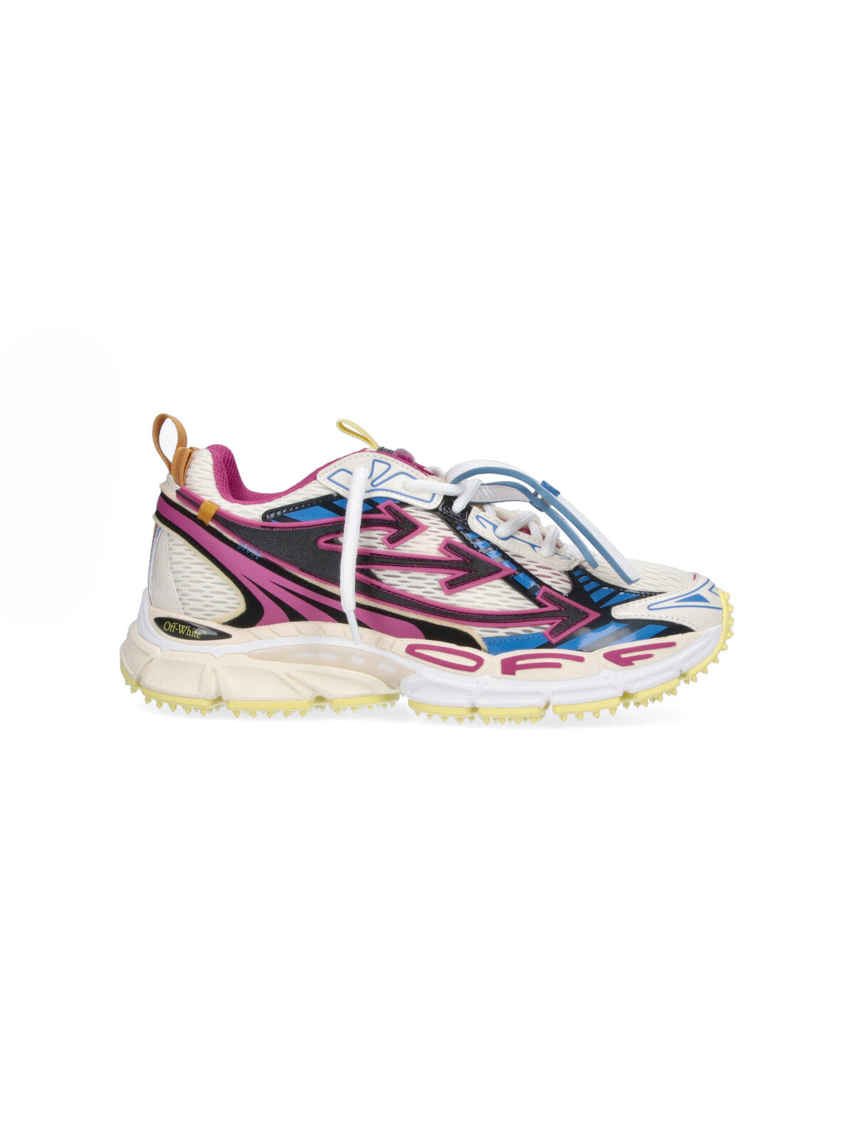 White Dynamic Graphic Accents Sneakers