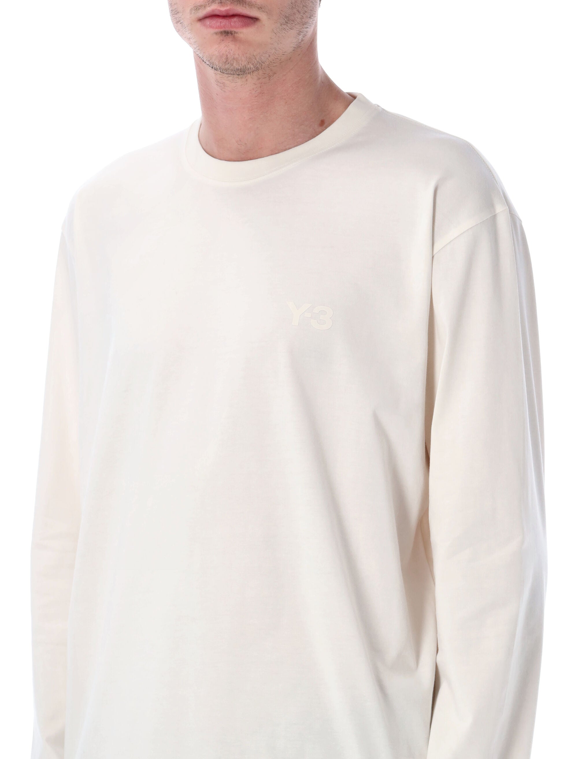 Relaxed Fit Long Sleeve T-Shirt with Satin-Effect Logo