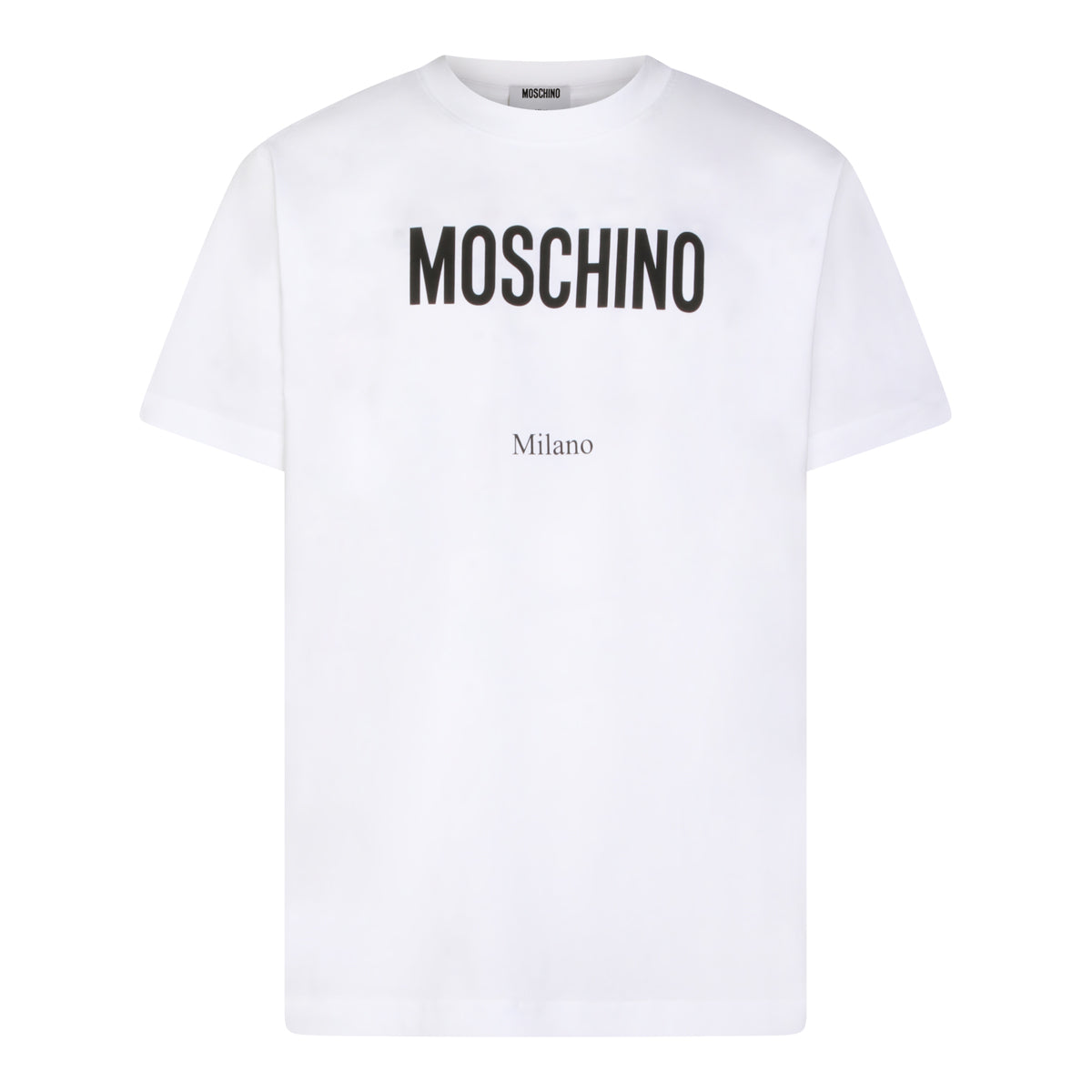 Klasyczny Biały T-shirt z Krótkim Rękawem i Odważnym Logotypem