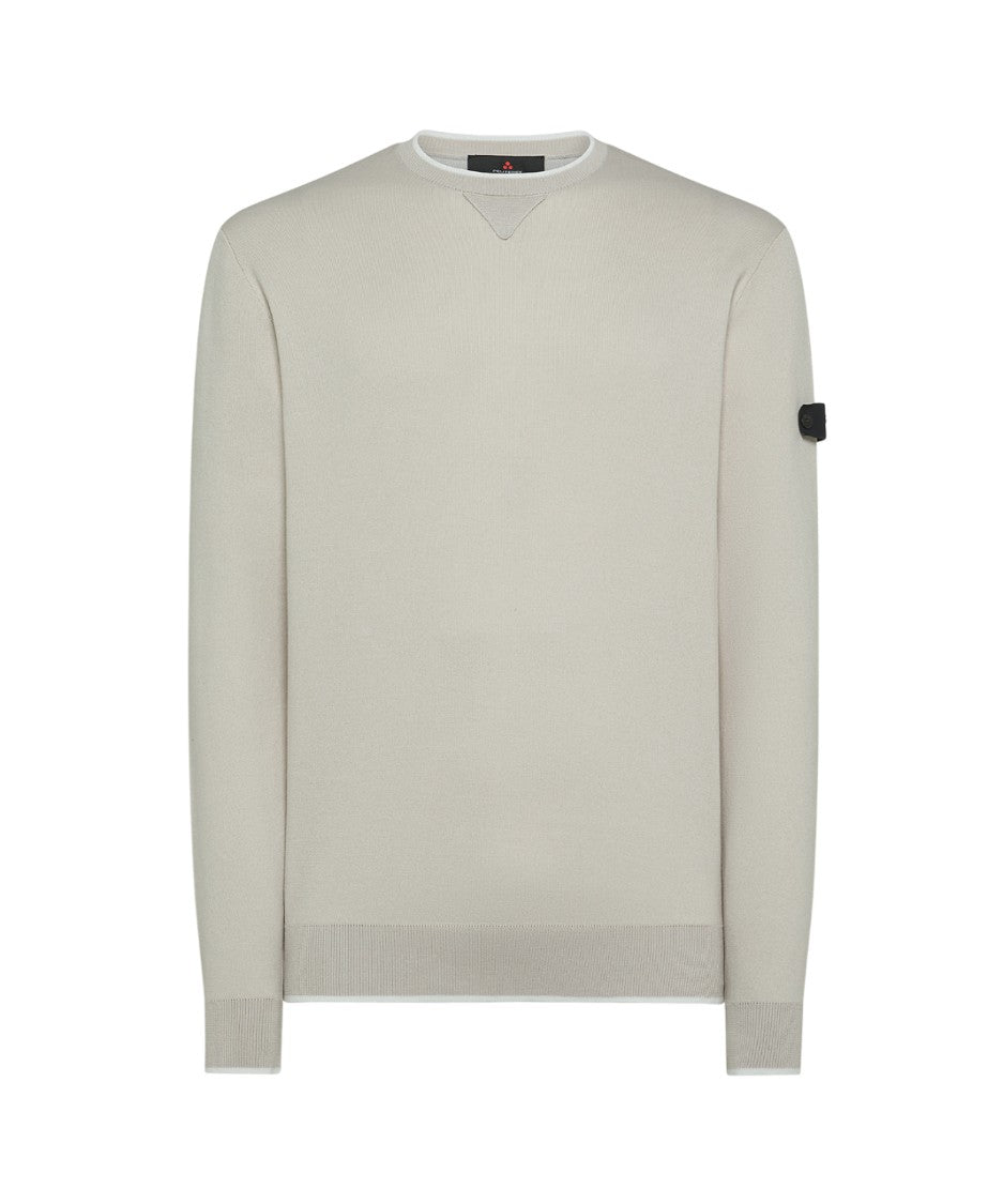 Beige Long Sleeve Crew Neck Sweater
