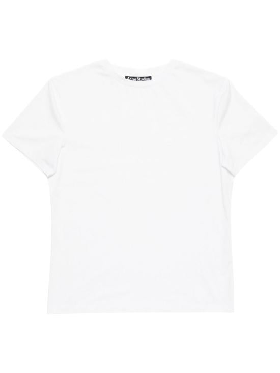Relaxed Fit White T-Shirt with Classic Crew Neckline