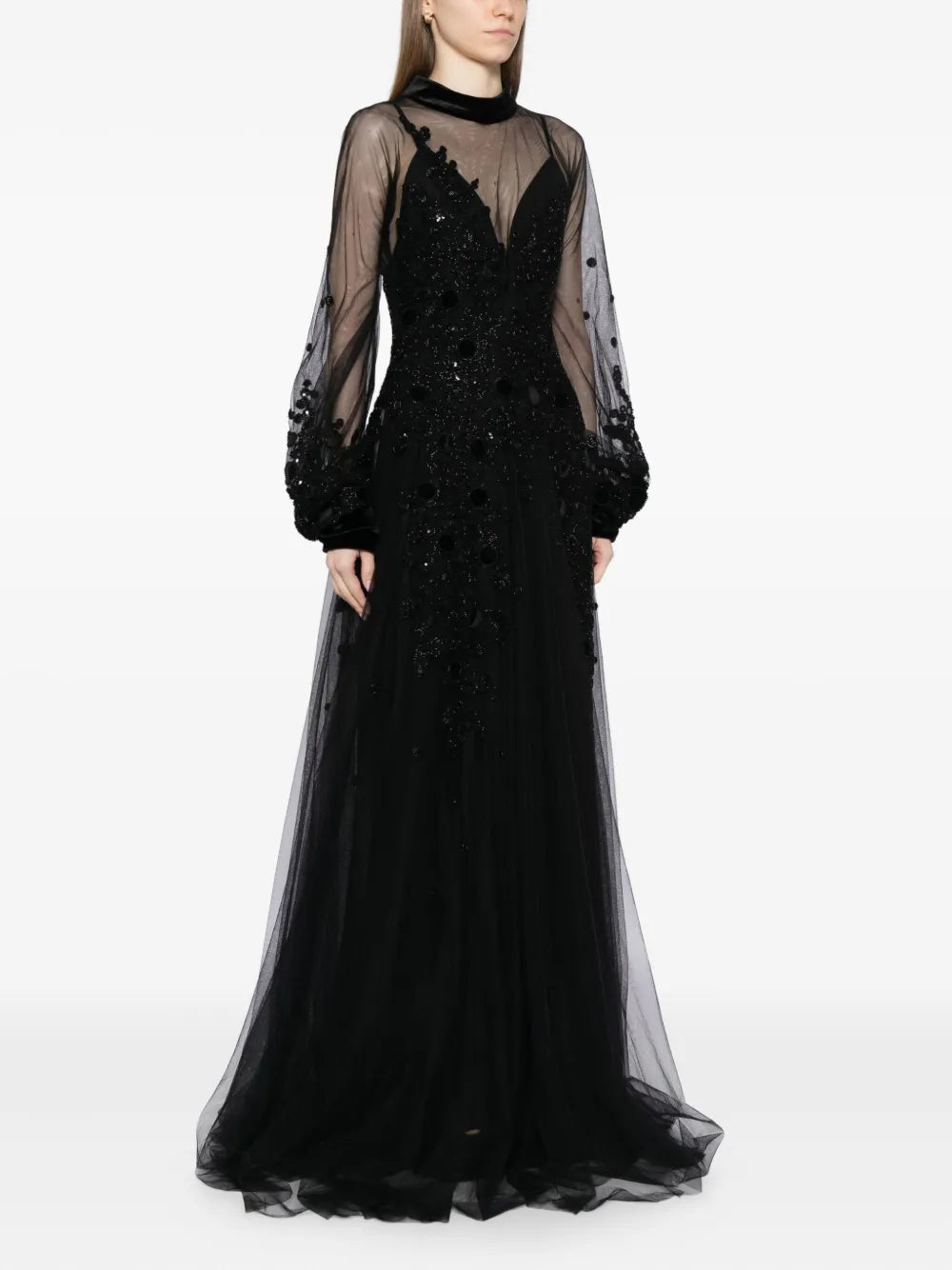 Embroidered Tulle Dress