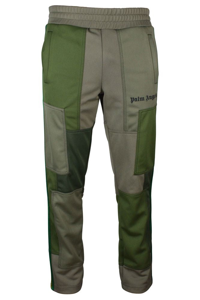 Spodnie dresowe patchwork khaki