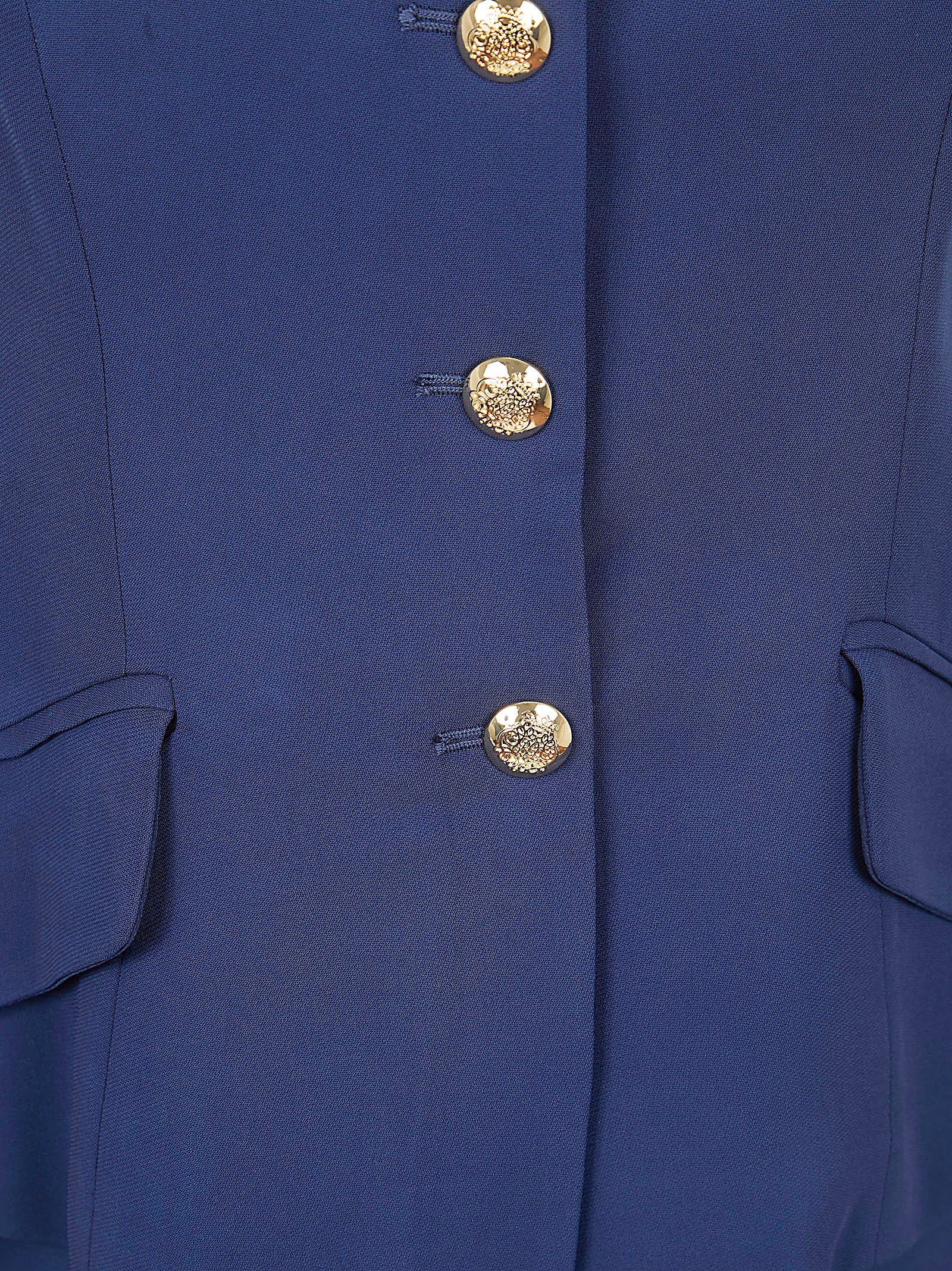 Navy Viscose and Elastane Blend Dress