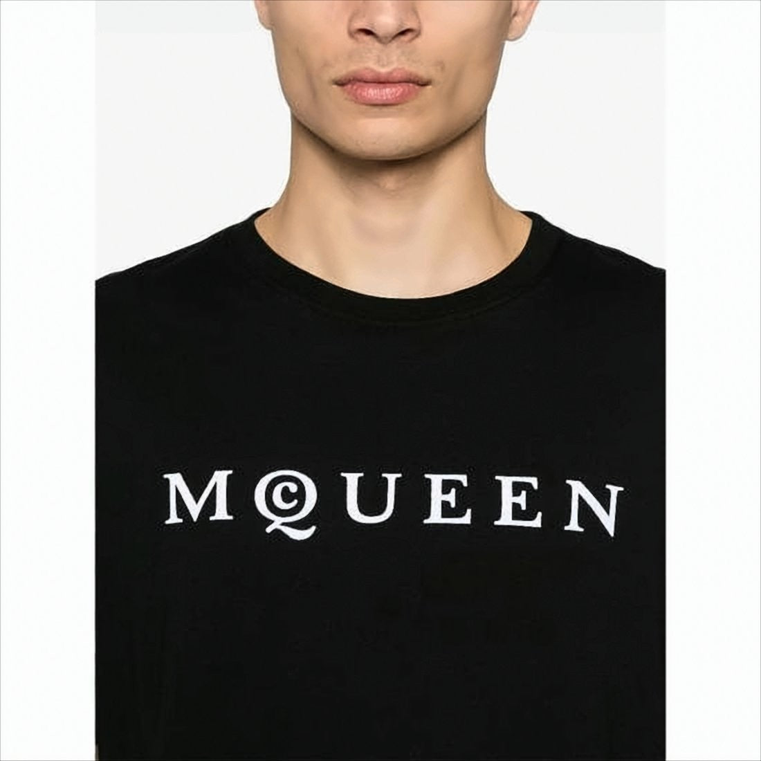 Black Short-Sleeve T-Shirt with Bold Logo Print