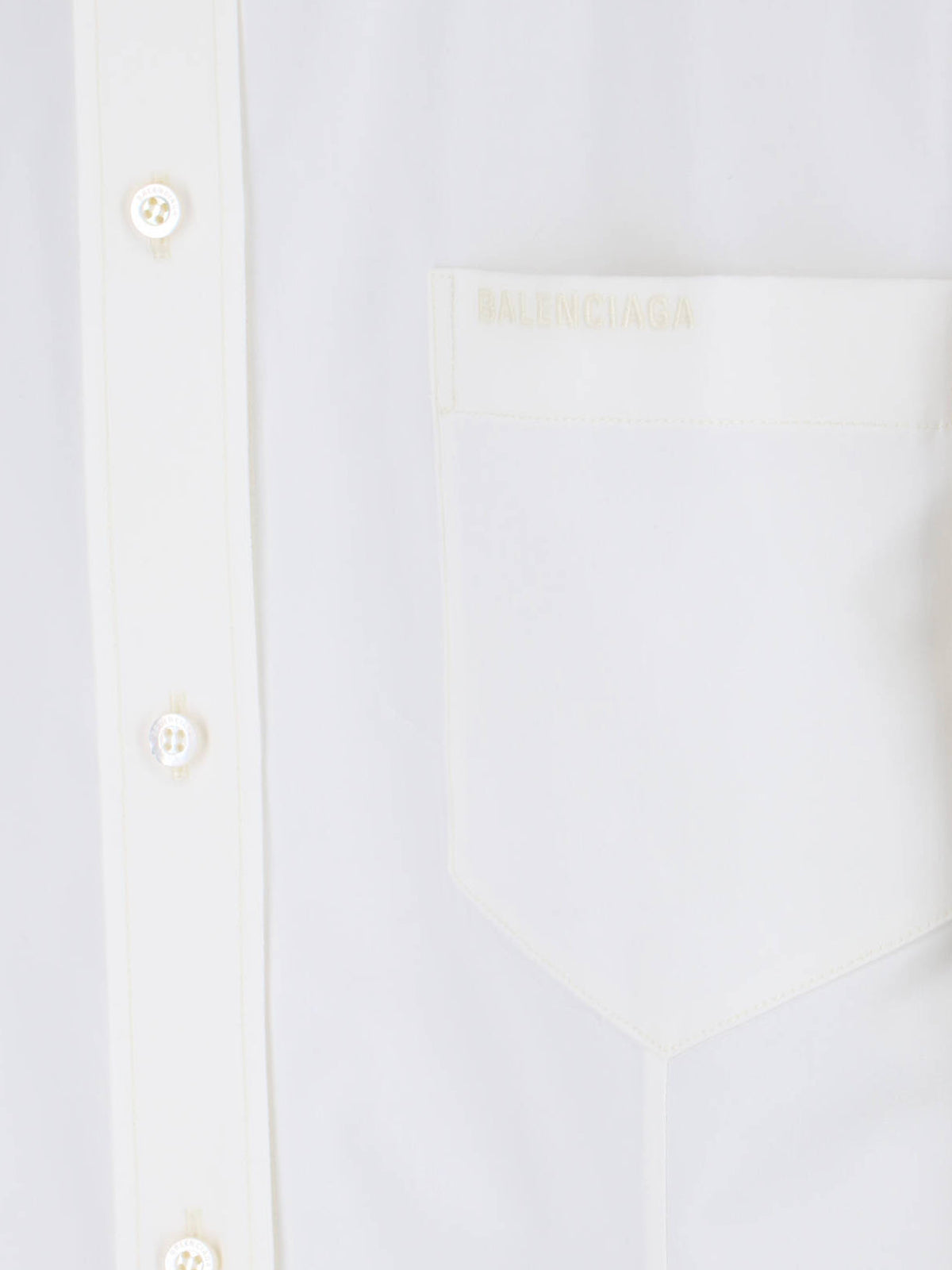 White Asymmetrical Cotton Silk Blend Shirt
