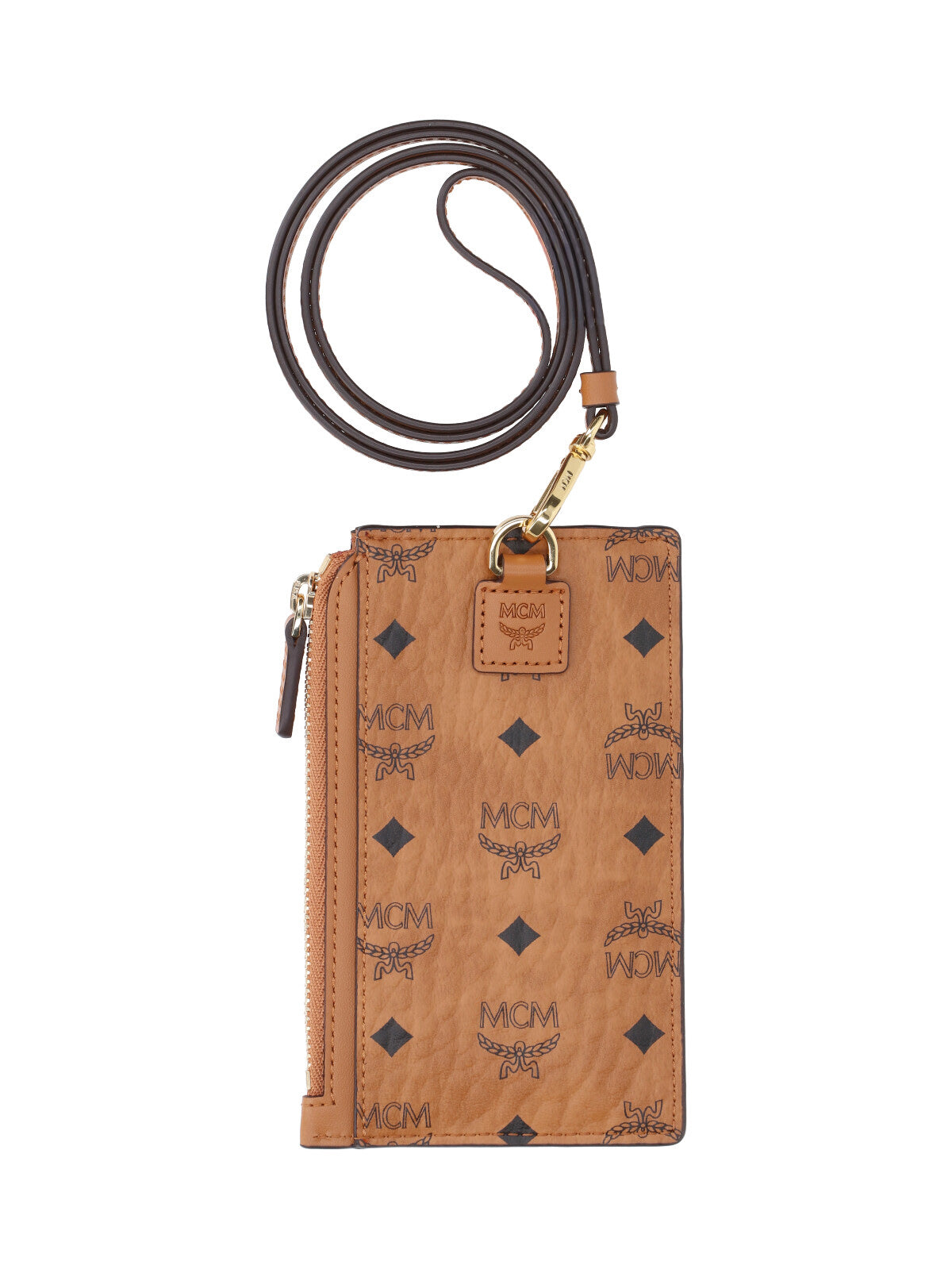 Brown Visetos Eco-Leather "Lanyard" Card Holder