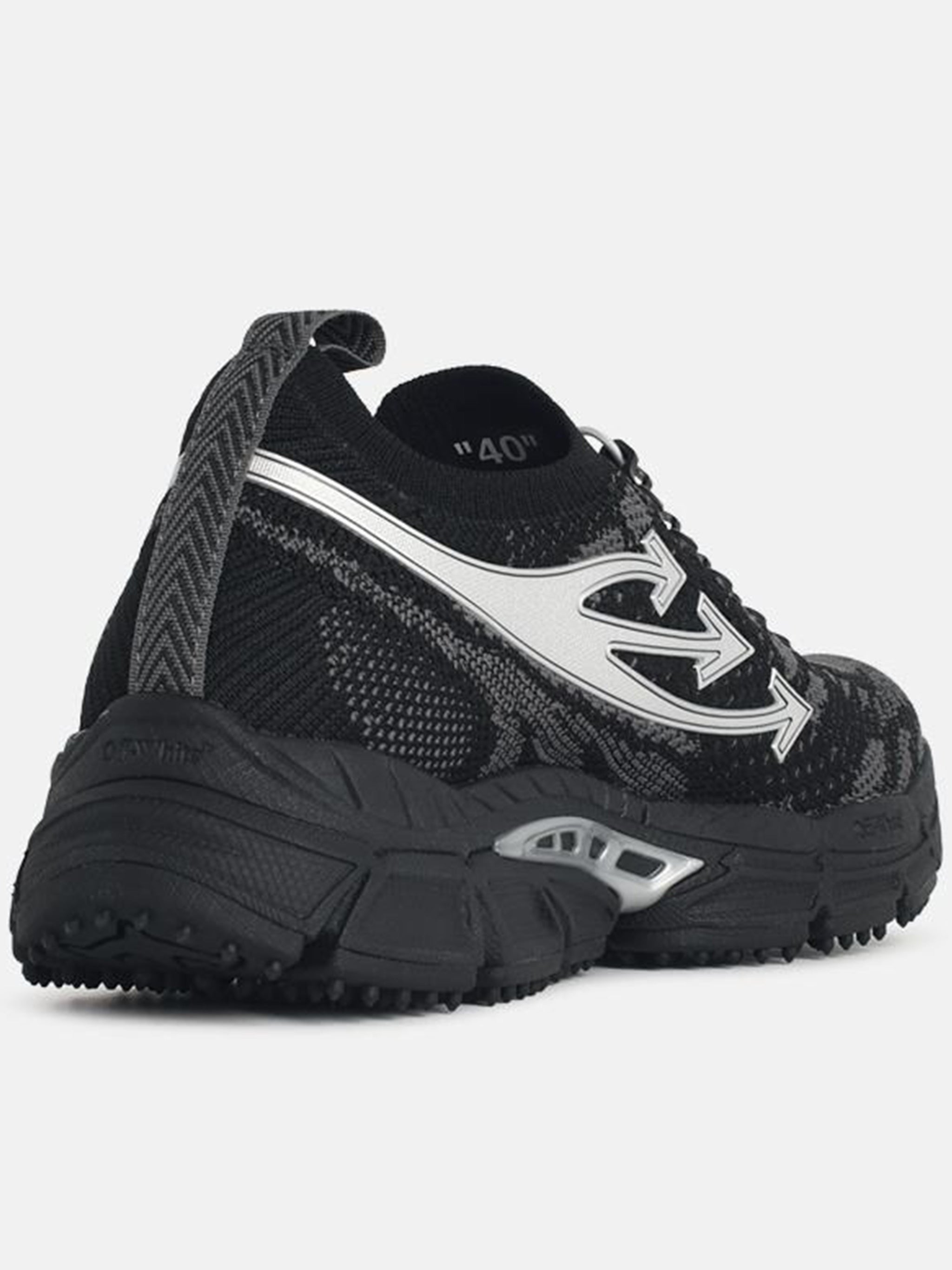 Black Be Right Back Knit Streetwear Sneakers