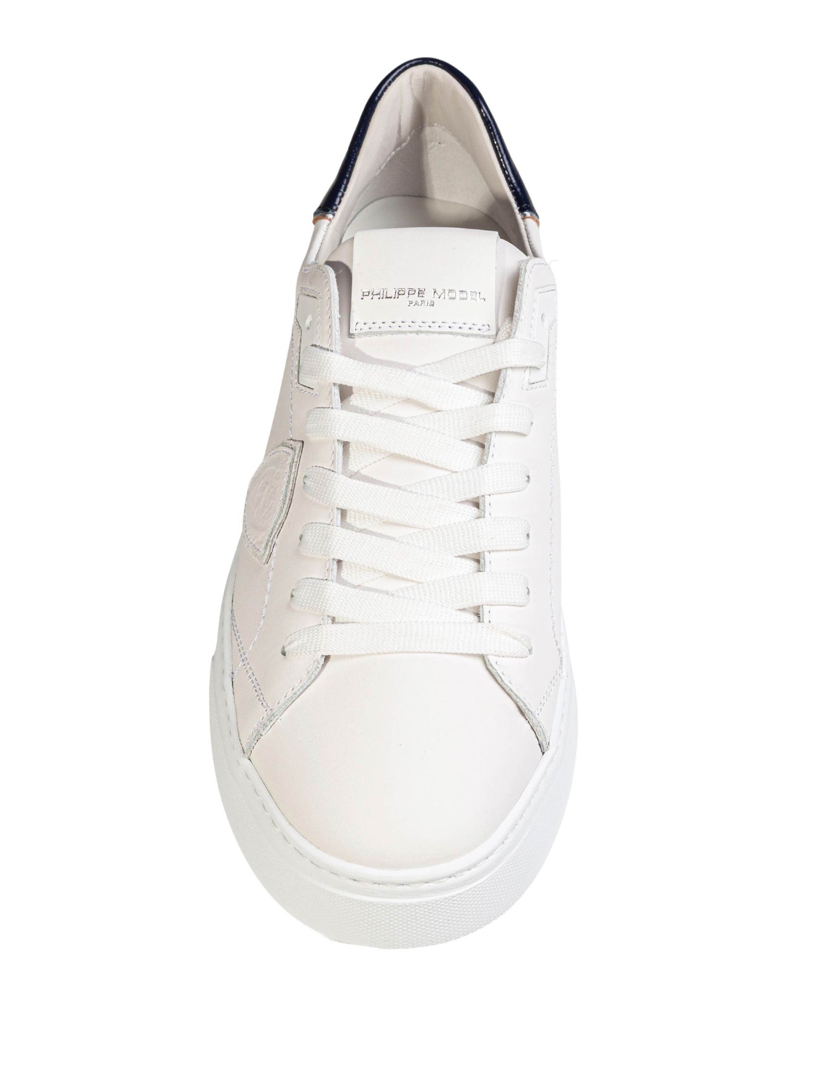 Temple Low White Leather Sneakers