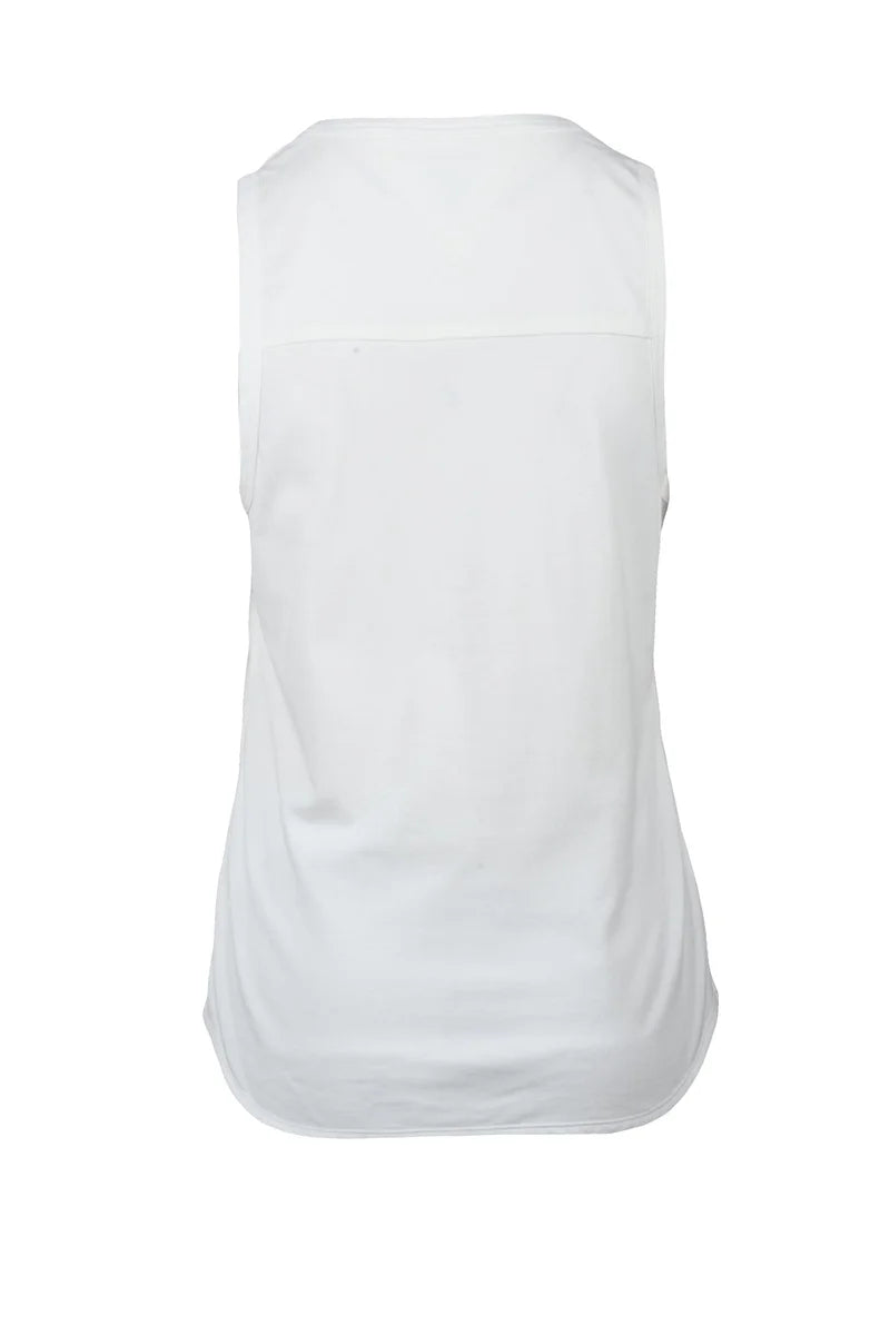 Cotton Crew-Neck Top - White