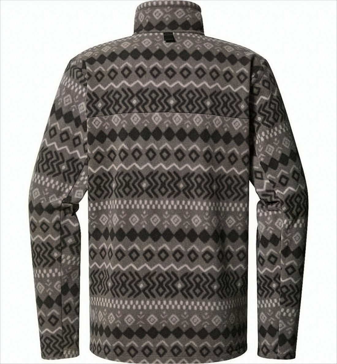 Geometric Patterned Zip-Up Knit