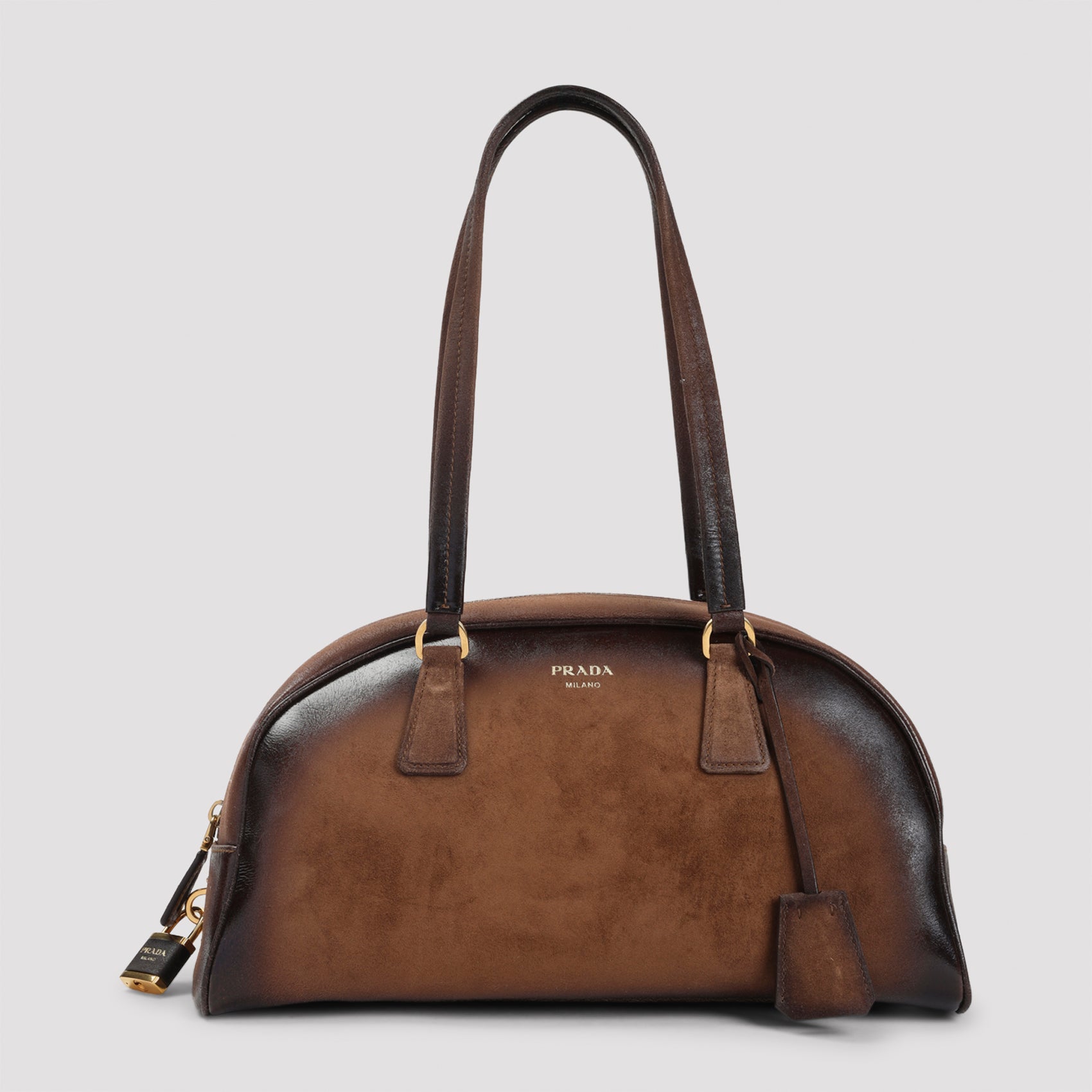 Gradient Brown Calf Leather Handbag